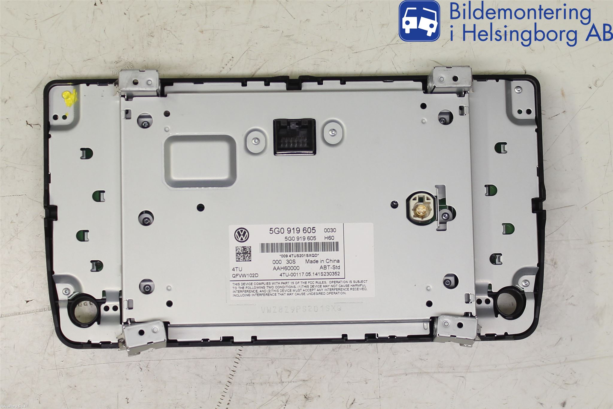Volkswagen VW GOLF / E-GOLF VII 13-20 Multifunktionsdisplay