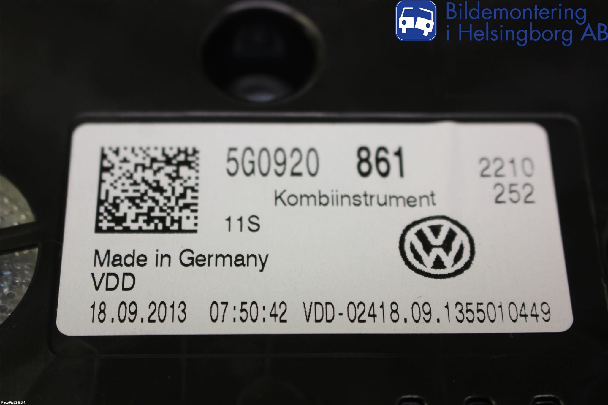 Volkswagen VW GOLF / E-GOLF VII 13-20 Instrument Komb