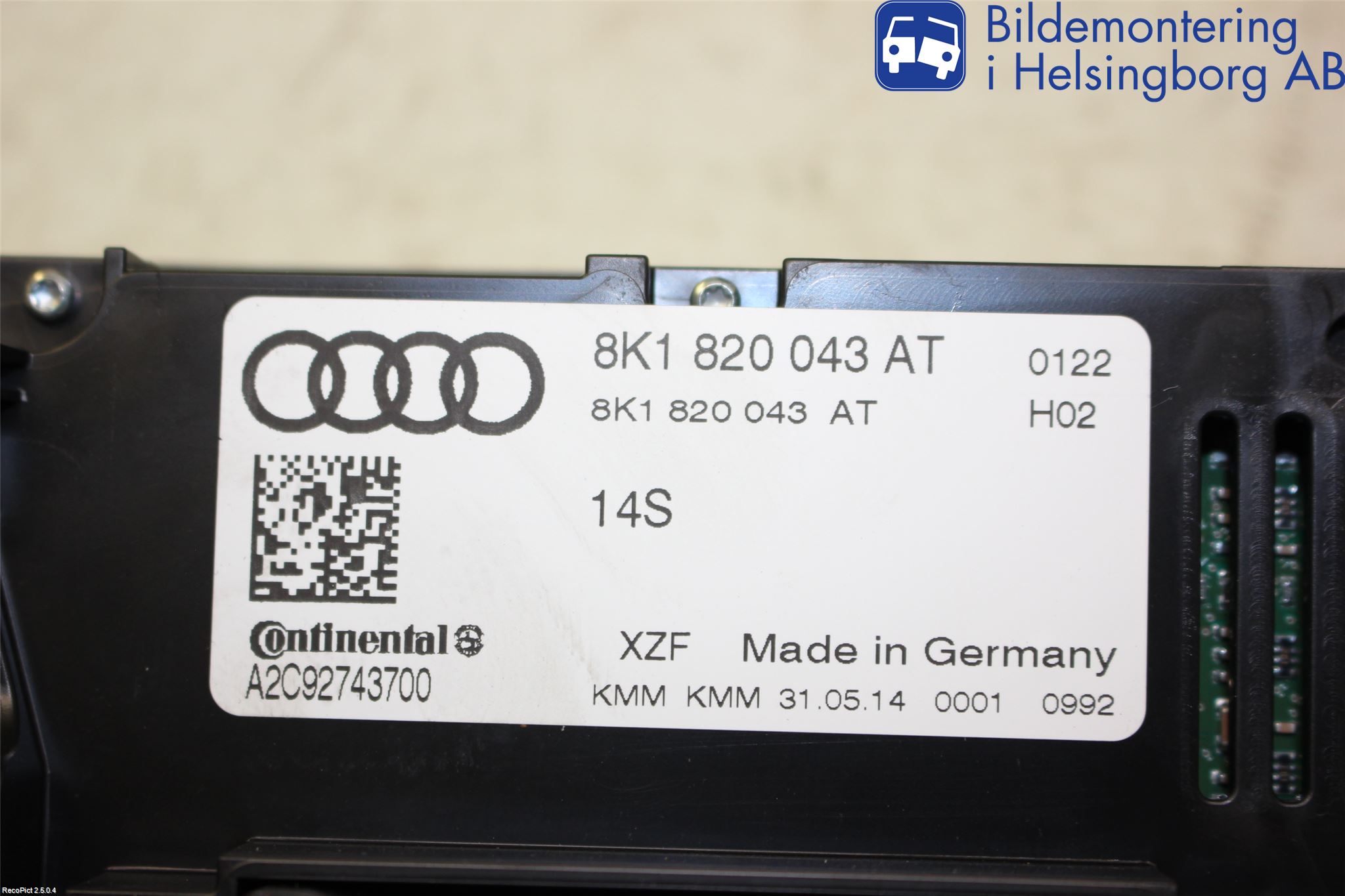 Audi Q5 09-16 Ac Styrenhet Ac Manöveren