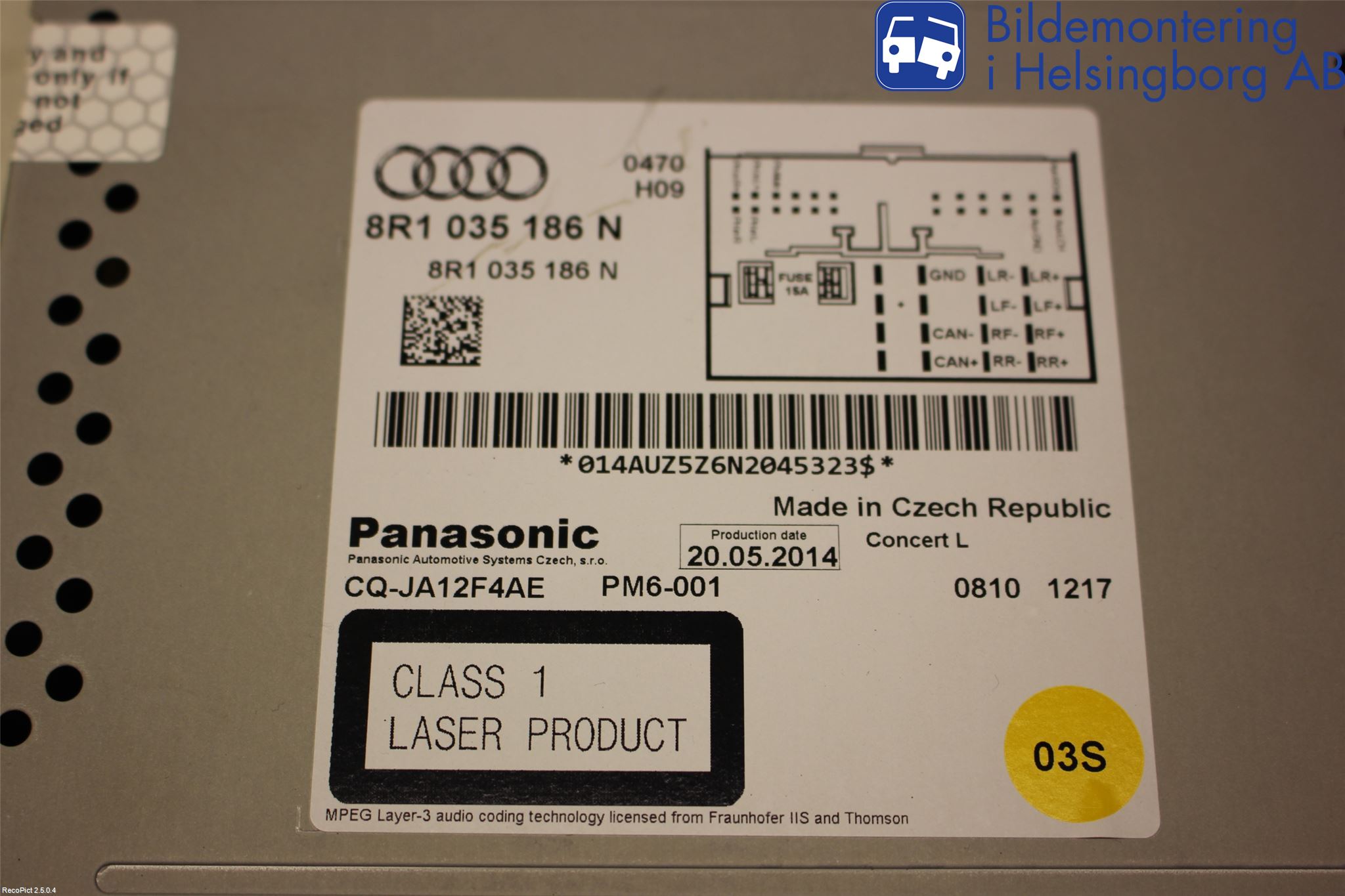 Audi Q5 09-16 Cd Radio - Multimediapanel