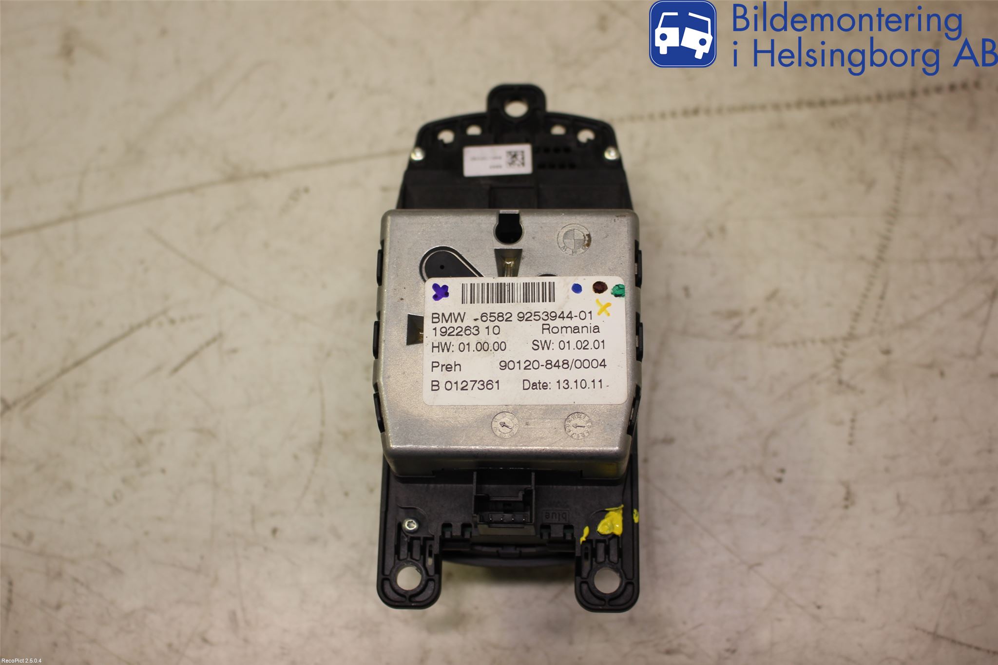 BMW 5 F10/F11/F18 09-17 Strömställare Färddator