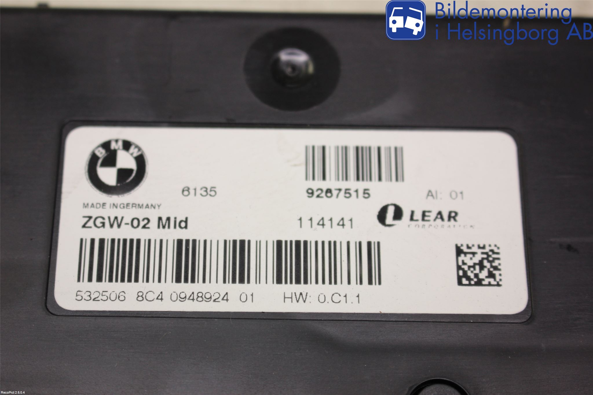 BMW 5 F10/F11/F18 09-17 Styrenhet Övrigt