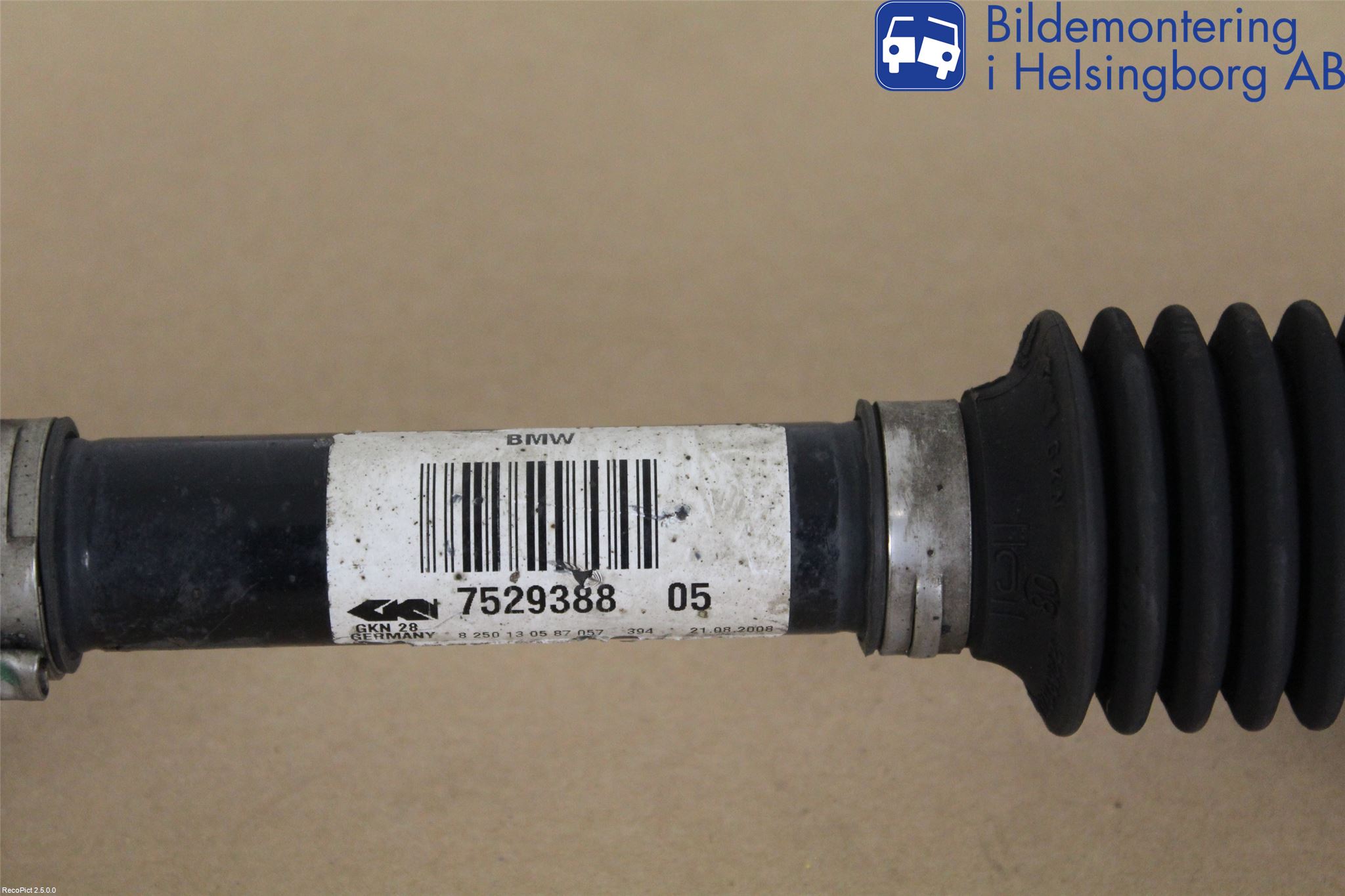 BMW 3 E90/91 SED/TOU 05-12 Drivaxel Fram Vänster