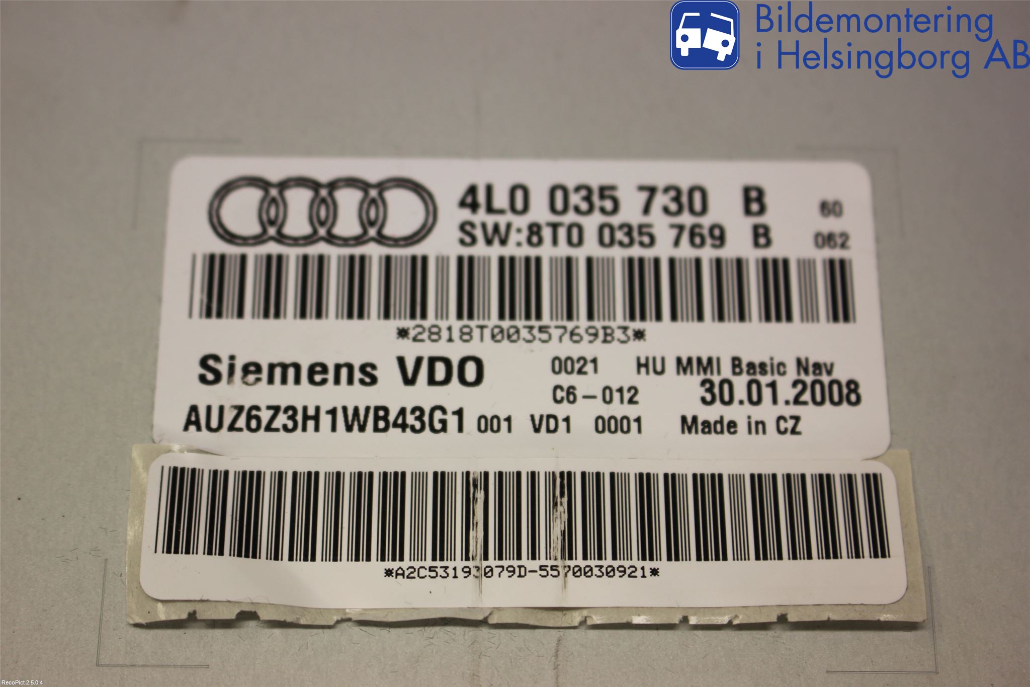Audi A4/S4 08-11 Radio Övrigt