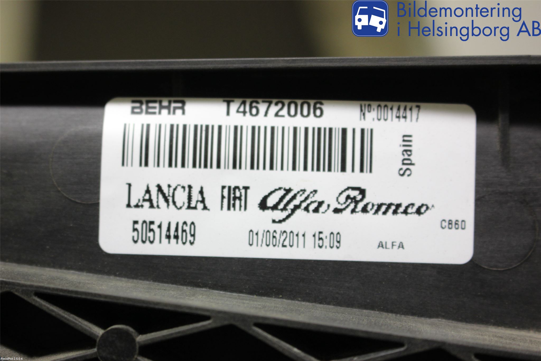 Alfa GIULIETTA Kylfläkt El