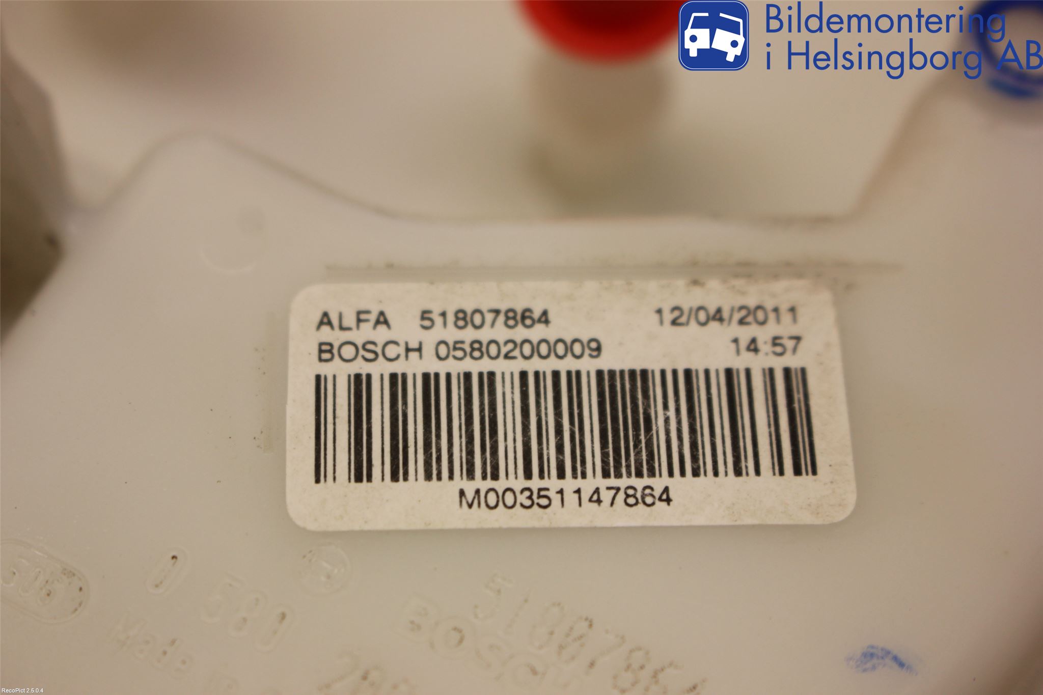 Alfa GIULIETTA Bränslepump El