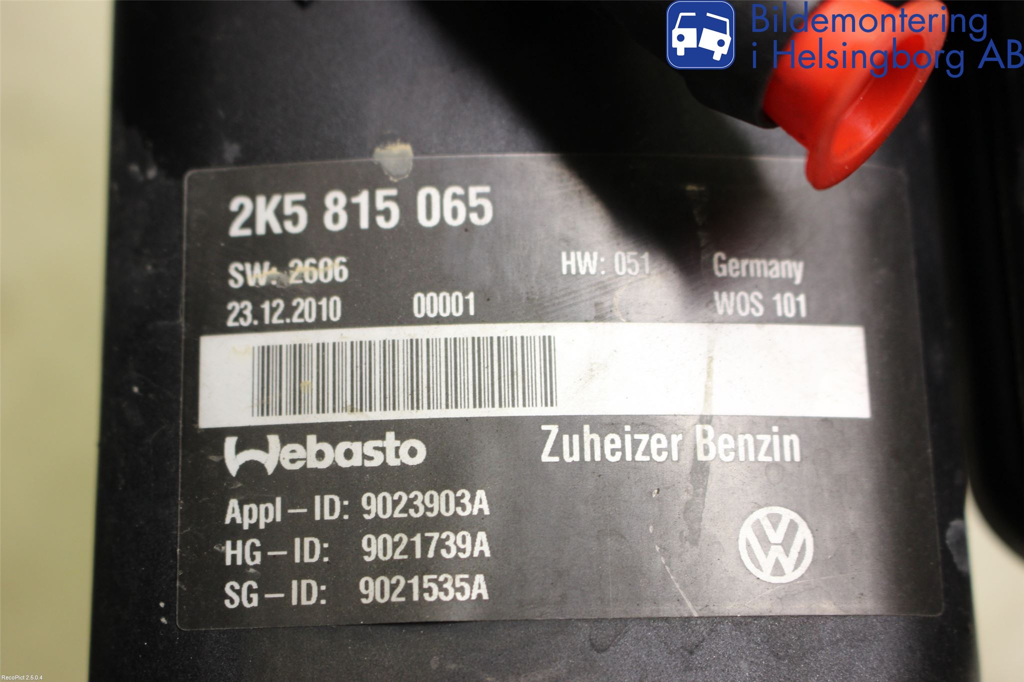 Volkswagen VW CADDY 11-15 Dieselvärmare