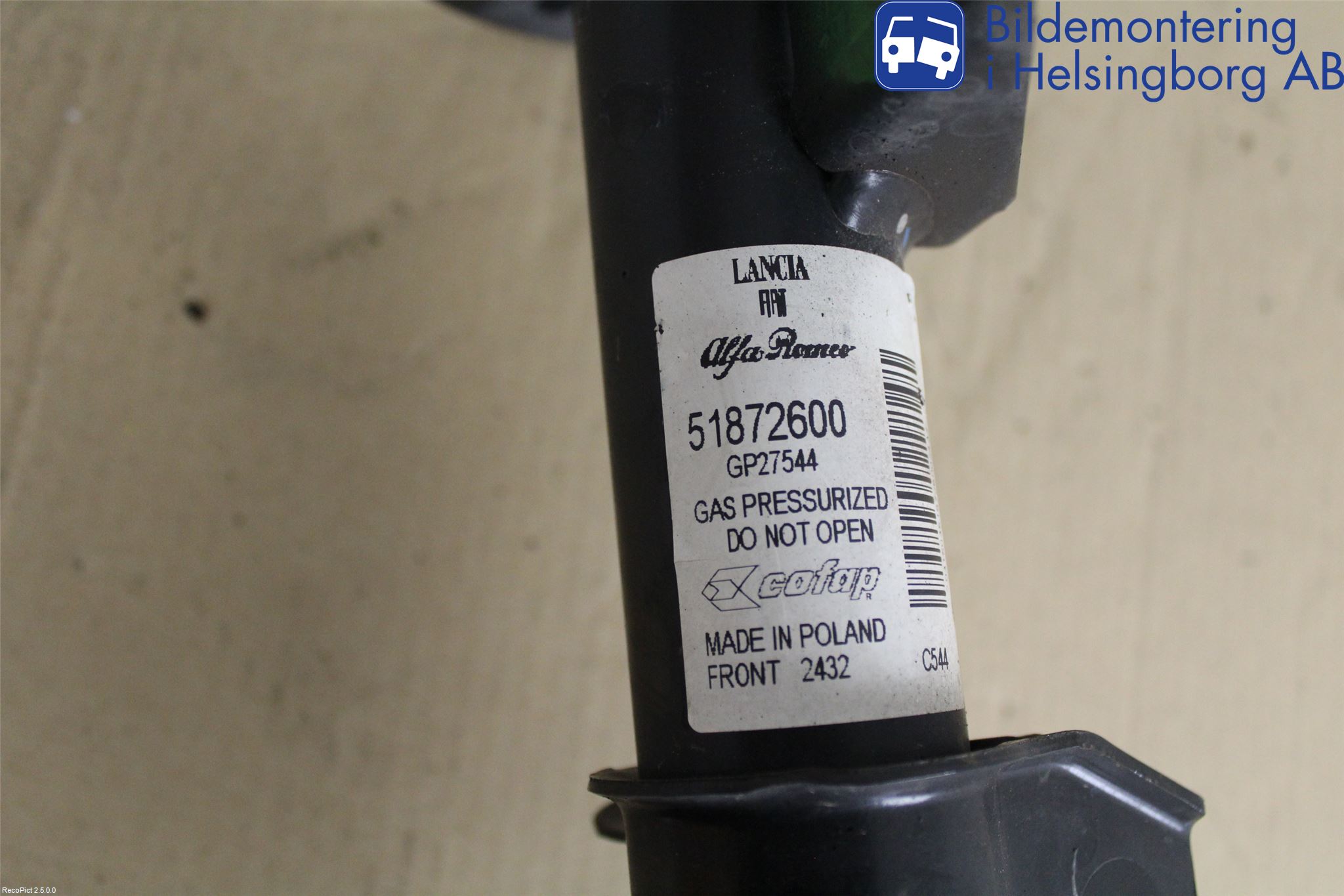 Fiat 500 07- Fjäderben Fram Höger