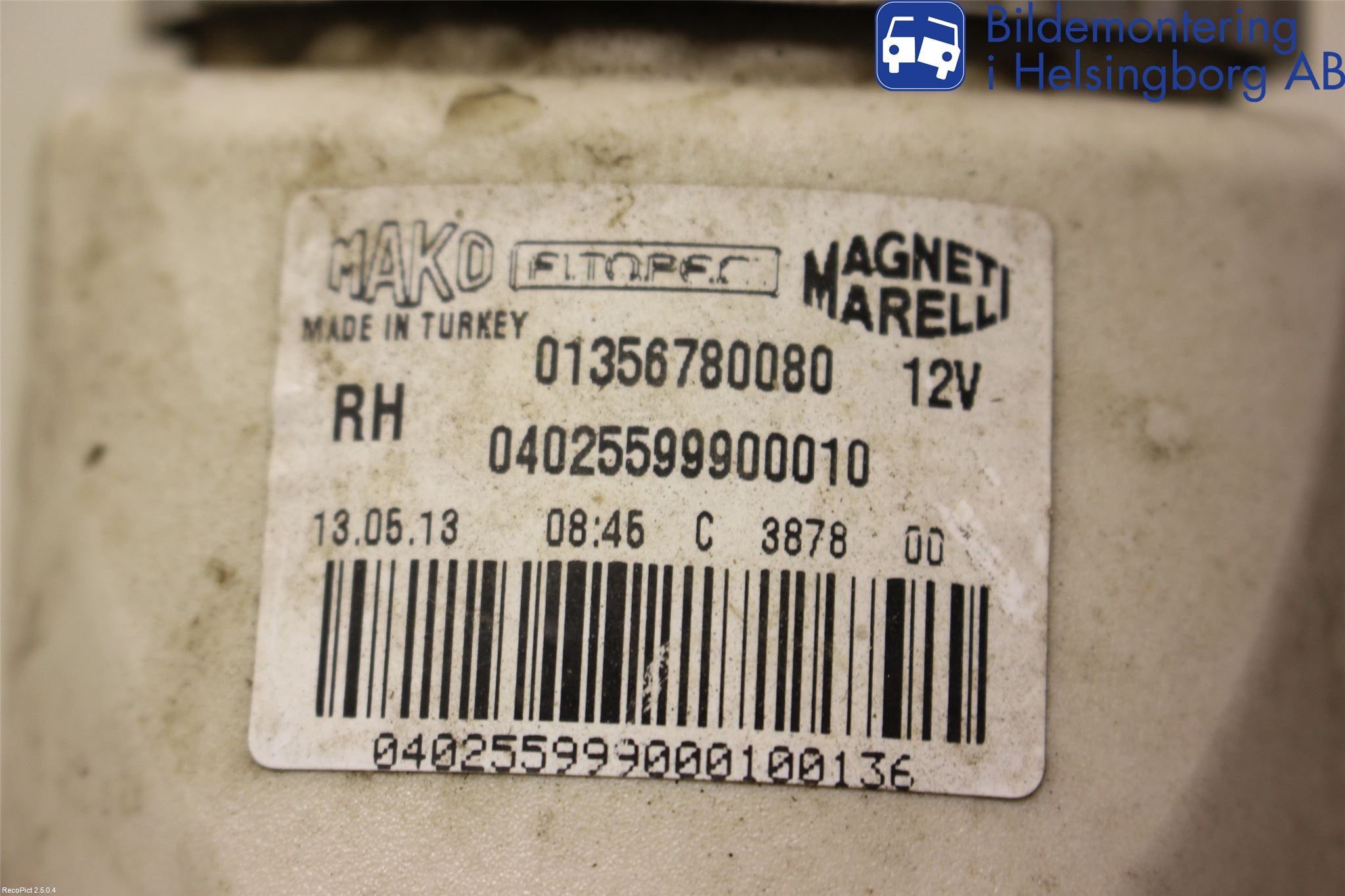 Fiat QUBO Dimljus-Varselljus Fram