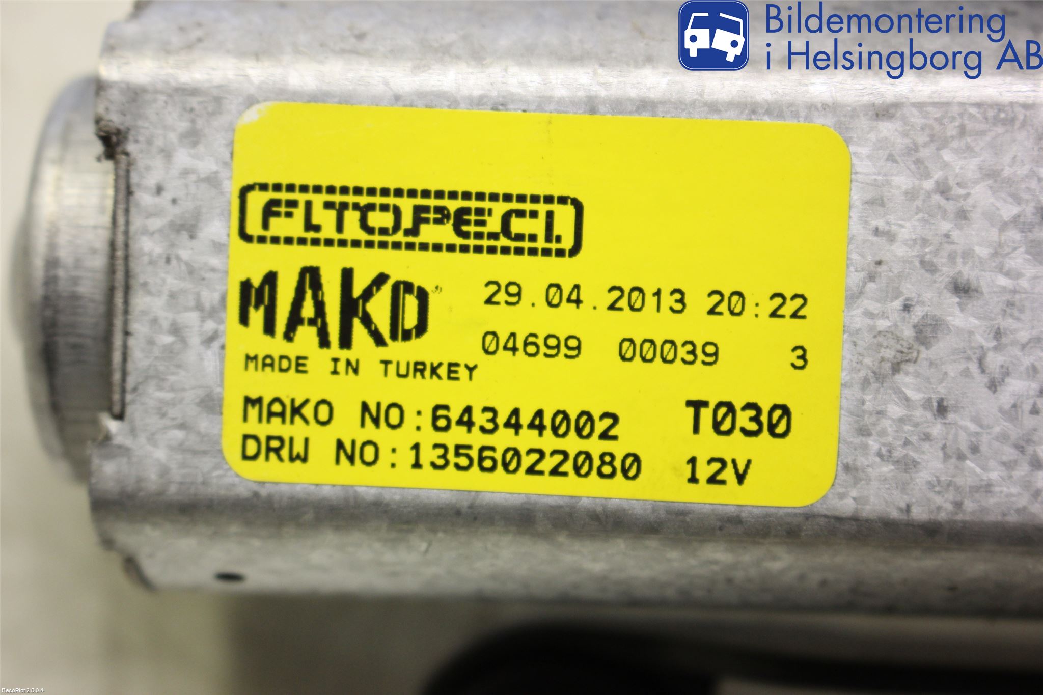 Fiat QUBO Torkarmotor Baklucka