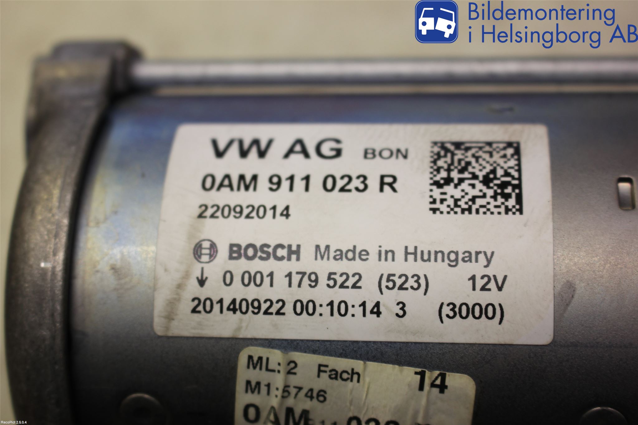 Volkswagen VW GOLF / E-GOLF VII 13-20 Startmotor