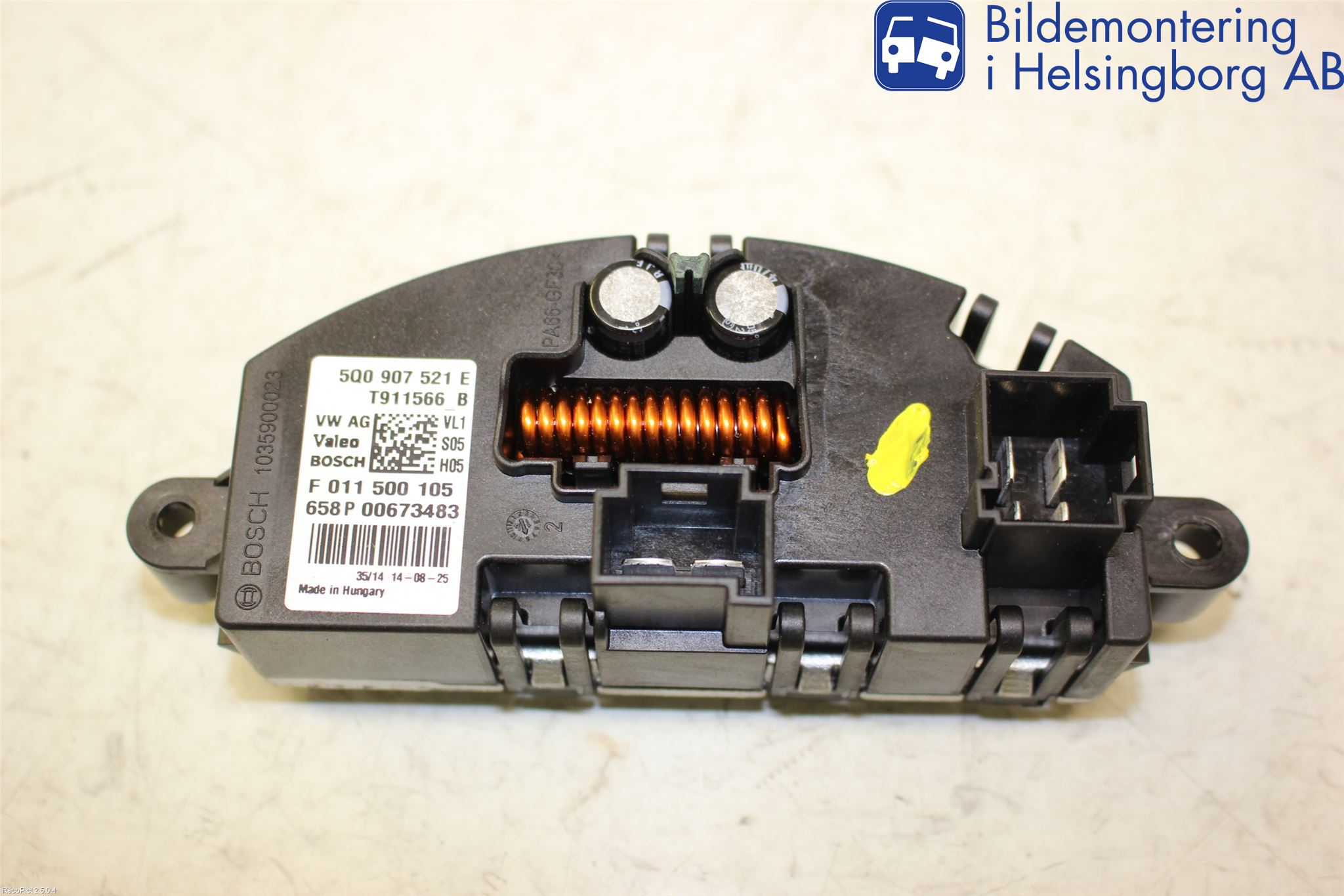 Volkswagen VW GOLF / E-GOLF VII 13-20 Värmefläktsmotstånd