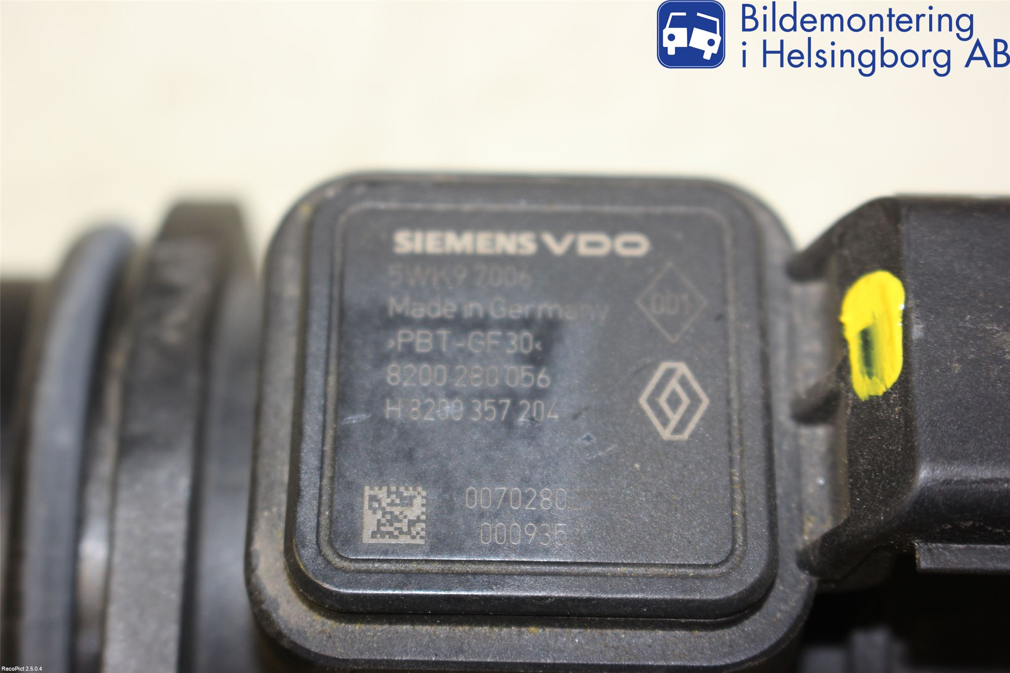 Nissan KUBISTAR Injluftmassamätare