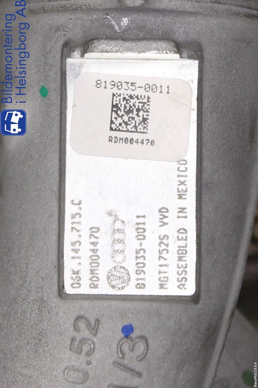 Volkswagen VW SCIROCCO 09-17 Turboaggregat