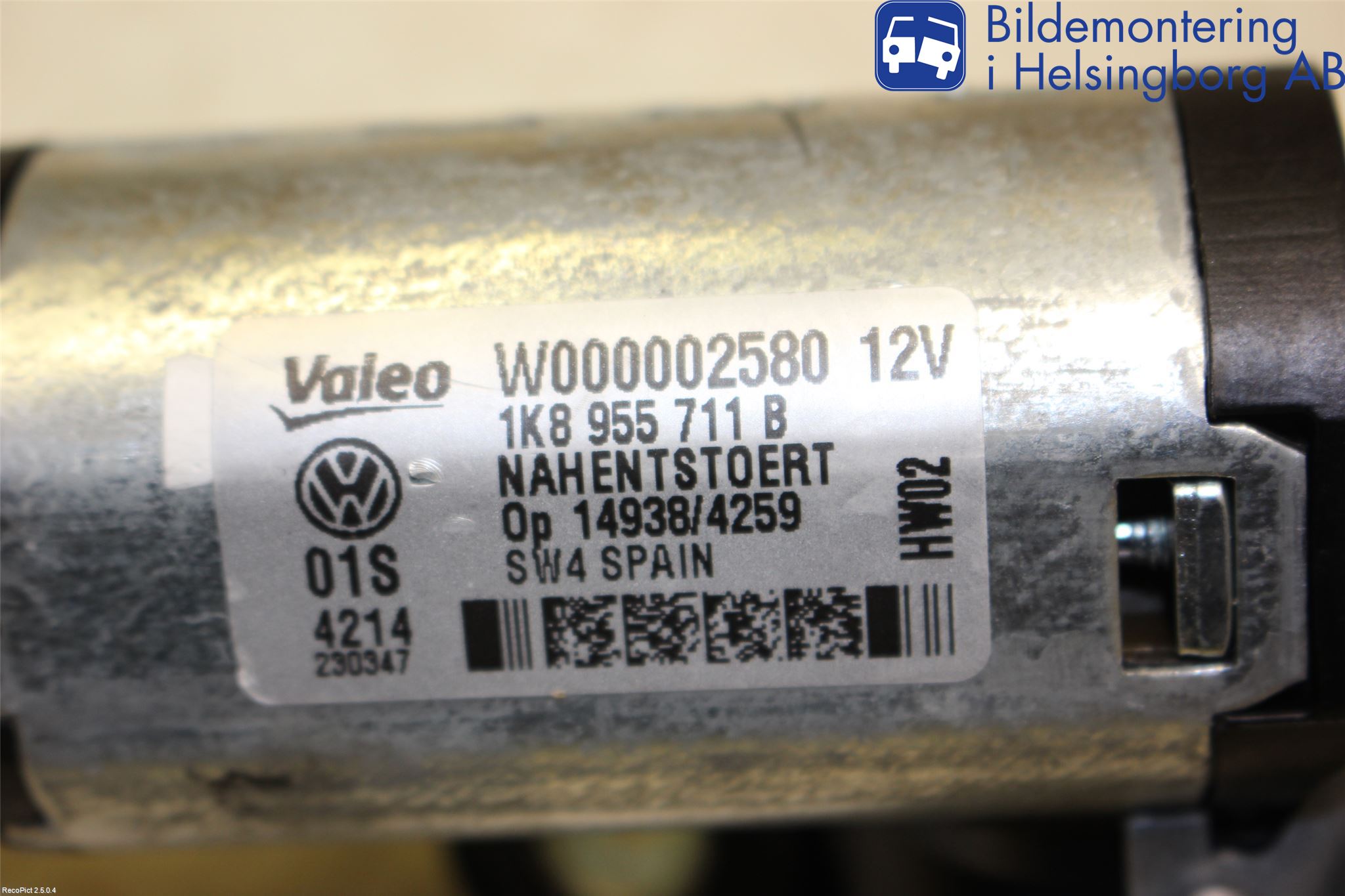 Volkswagen VW SCIROCCO 09-17 Torkarmotor Baklucka