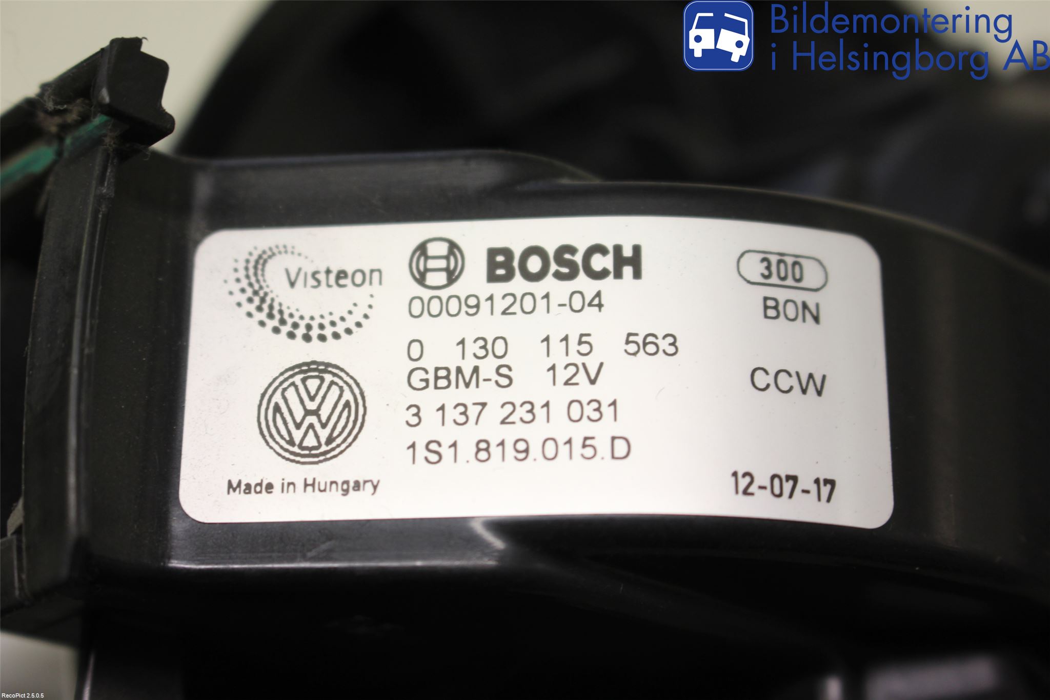 Skoda CITIGO / CITIGO E IV Värmefläkt