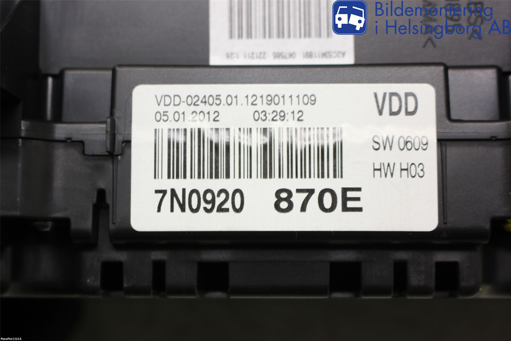 Volkswagen VW SHARAN 11- Instrument Komb