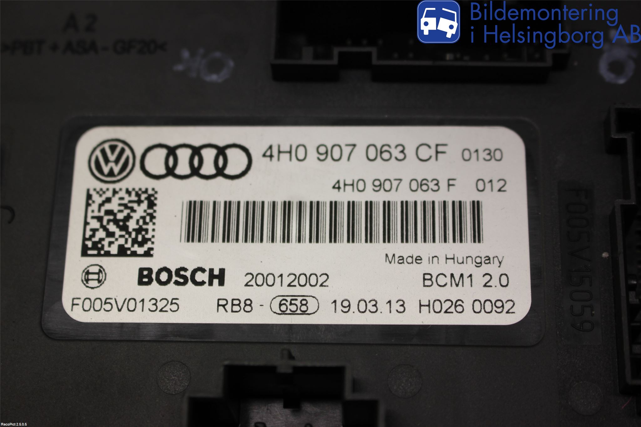 Audi A6/S6 4G 11-18 Styrenhet Övrigt