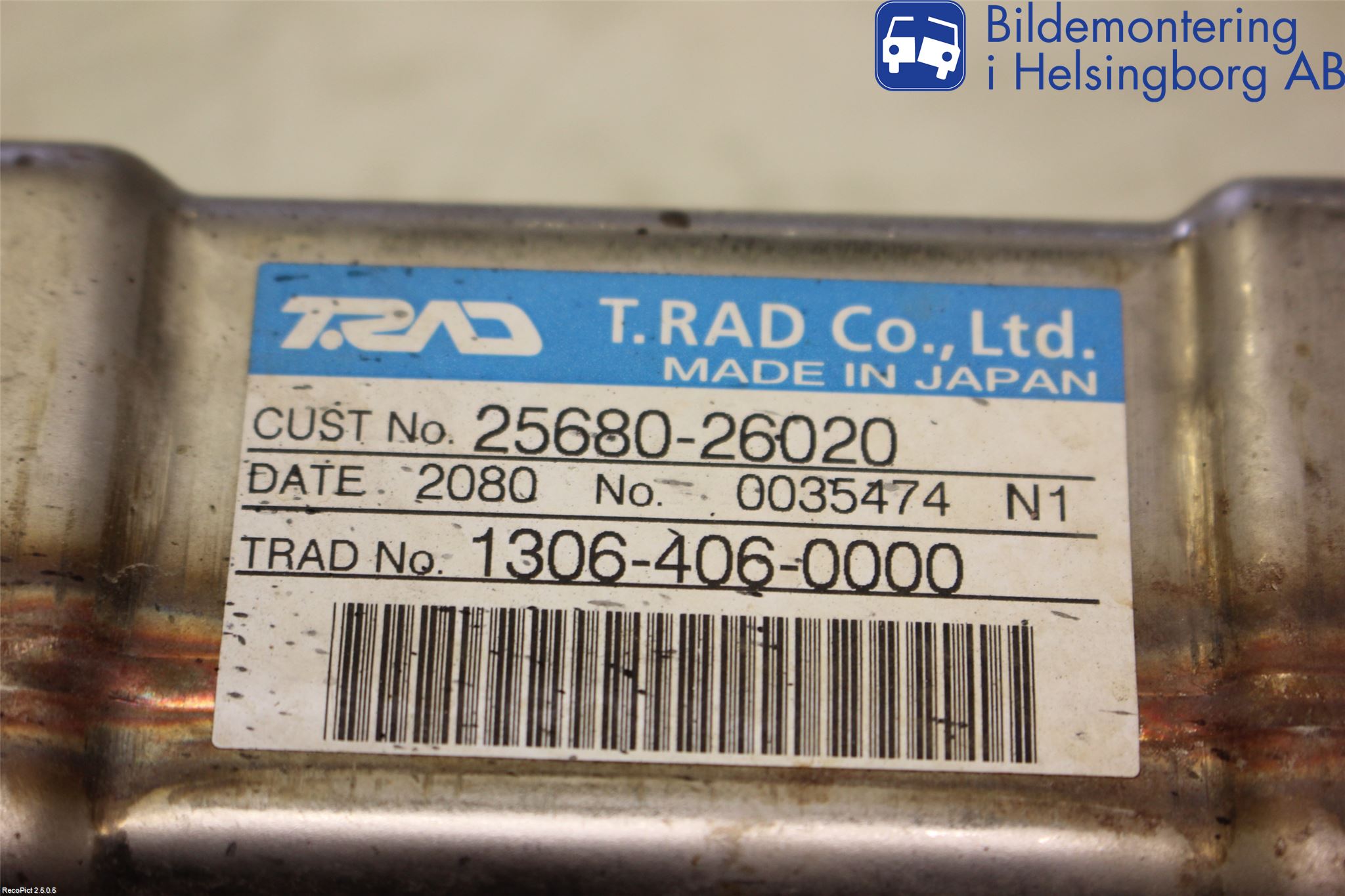 Toyota RAV 4 06-12 Avgaskylare