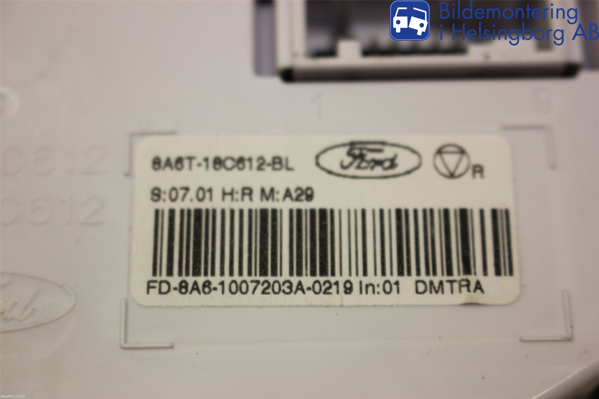 Ford FIESTA 09-12 Ac Styrenhet Ac Manöveren