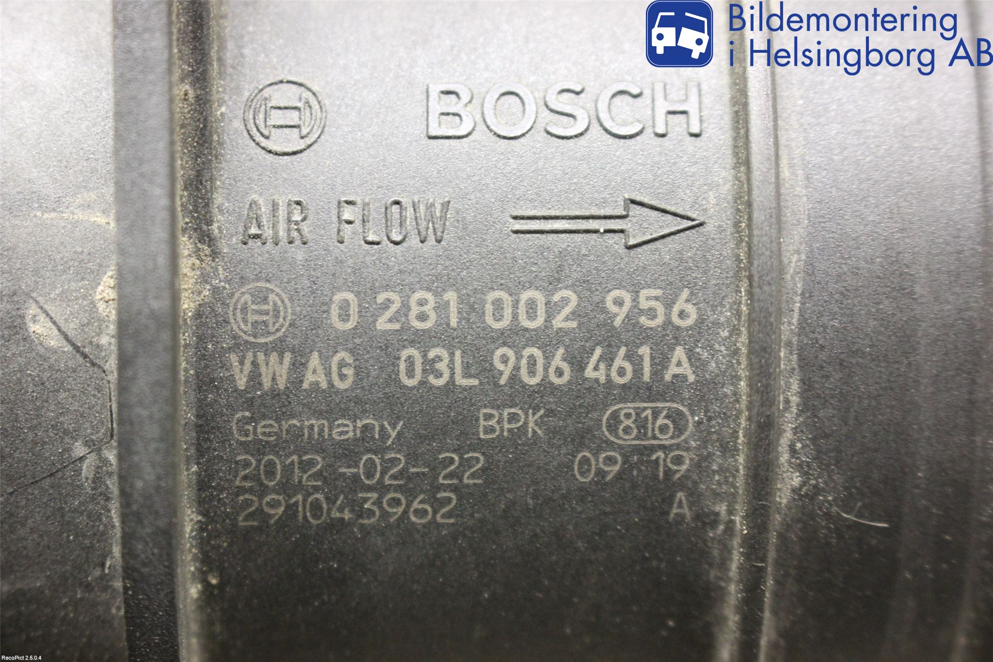 Audi A6/S6 4G 11-18 Injluftmassamätare