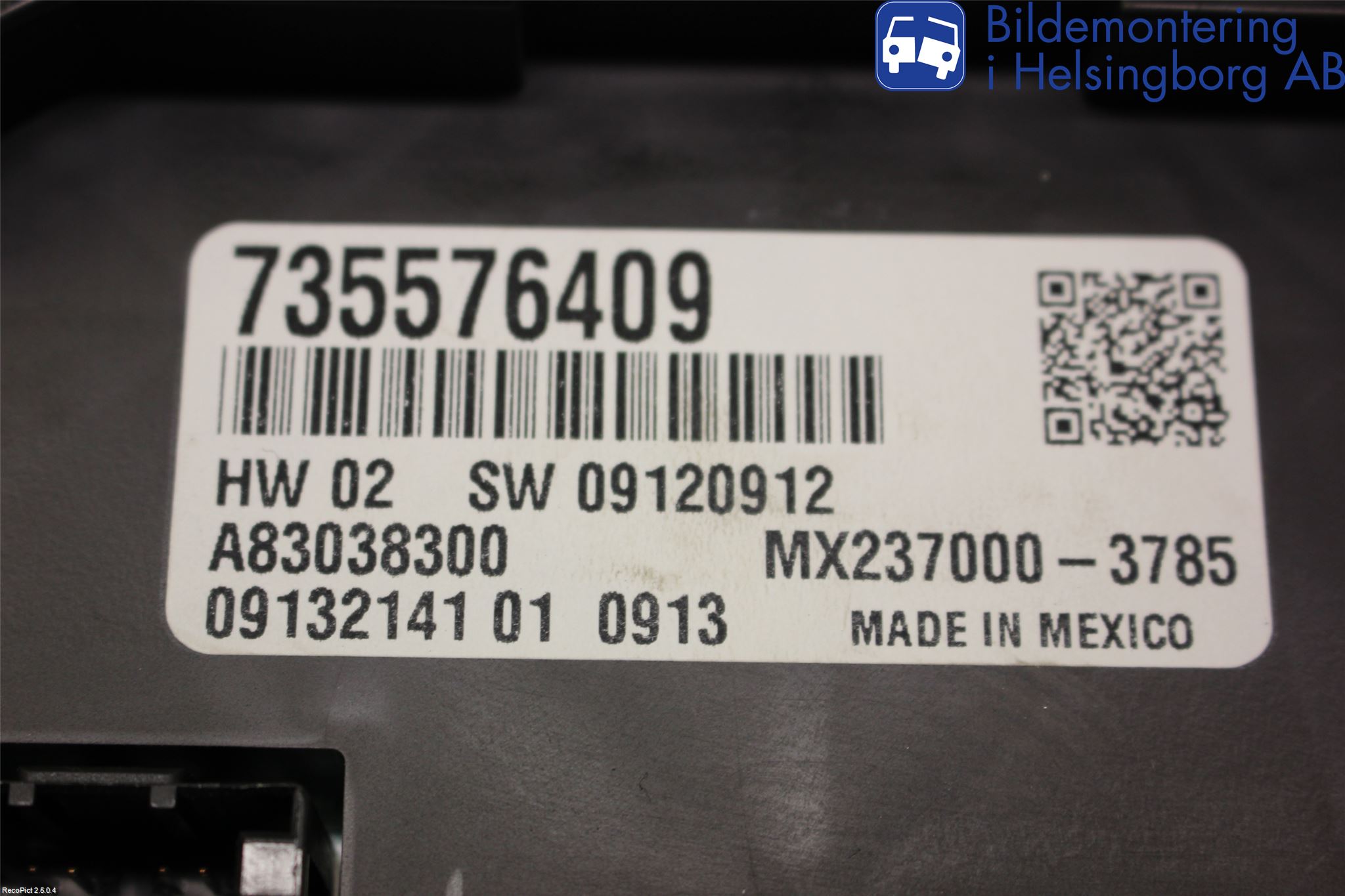 Fiat 500 07- Ac Styrenhet Ac Manöveren