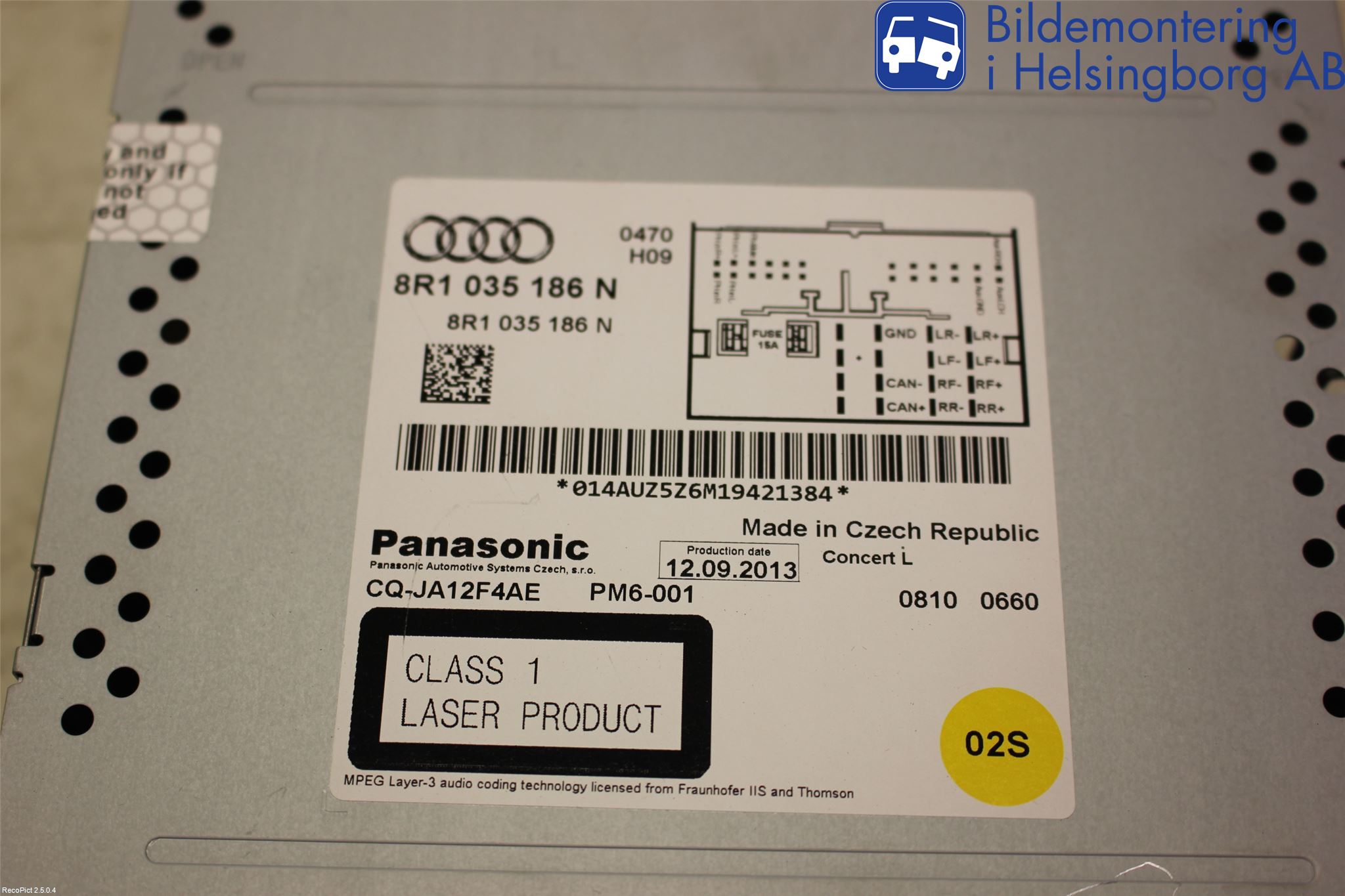 Audi A4 12-15 Cd Radio - Multimediapanel