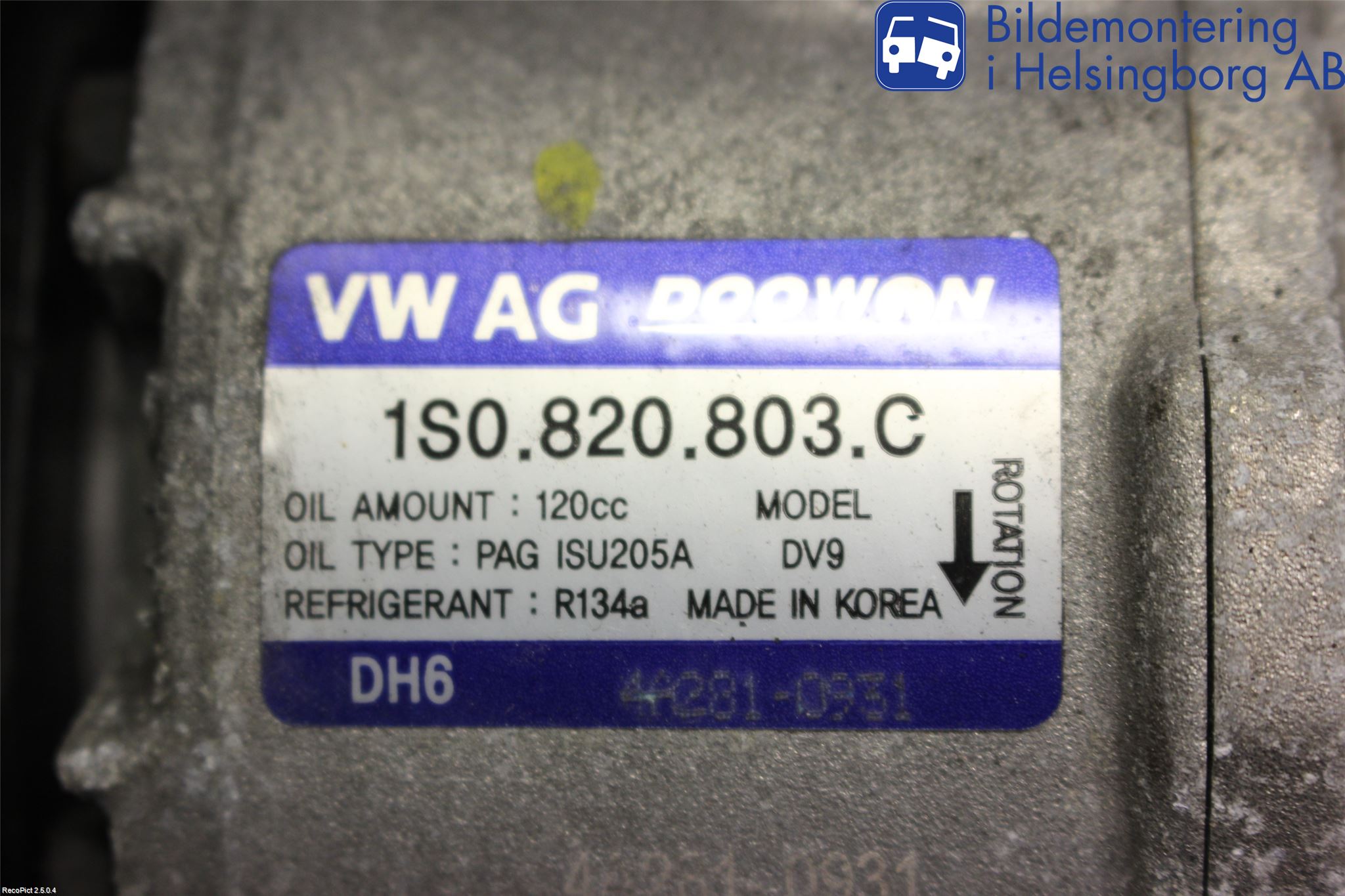 Volkswagen VW UP! / E-UP! Ac Kompressor