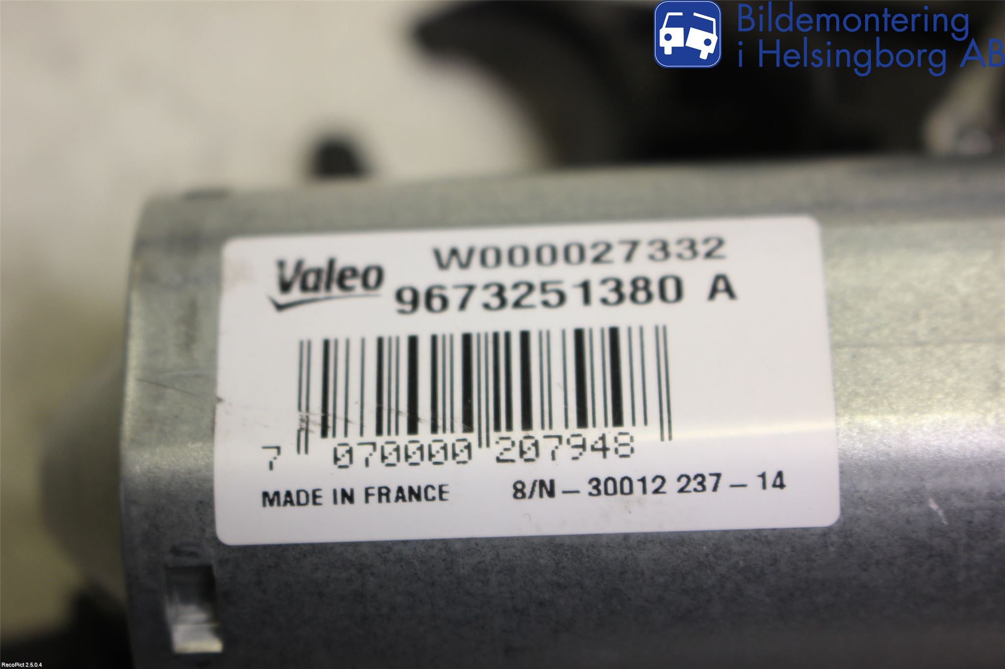 Peugeot 208 12-15 Torkarmotor Baklucka