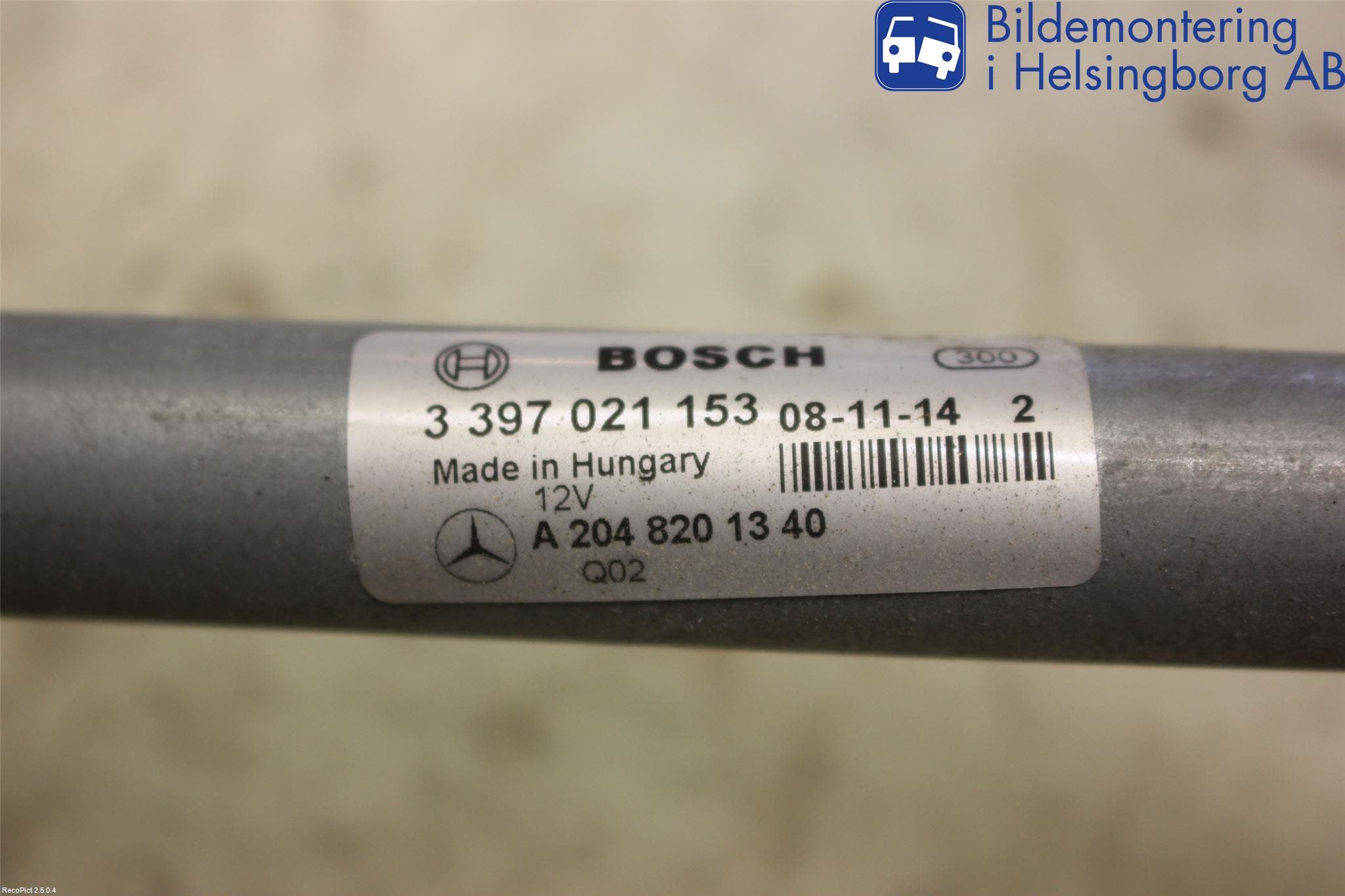 Mercedes-Benz MB GLK-KLASS (X204) 08-16 Torkarmekanism Vindruta