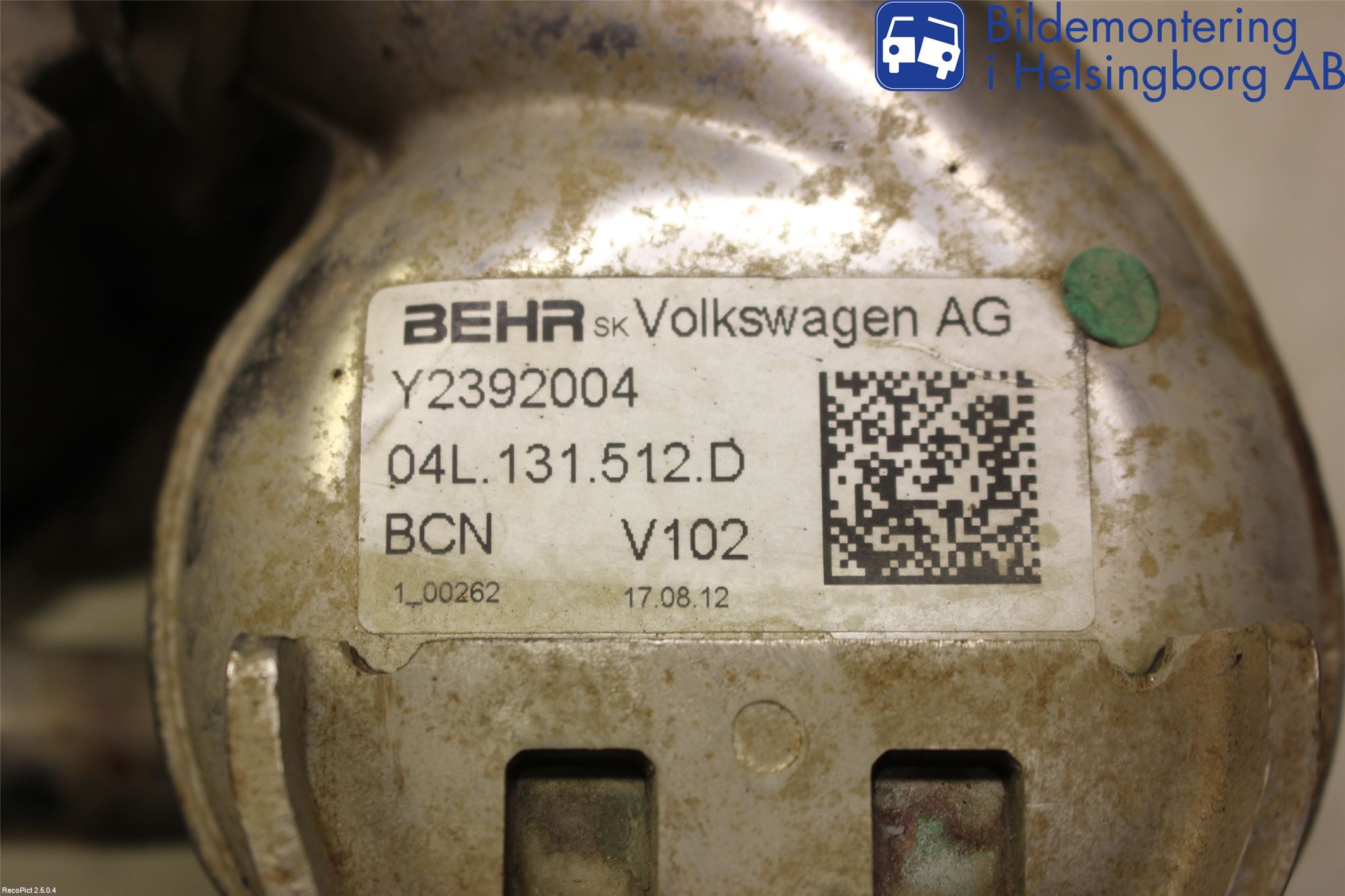 Volkswagen VW GOLF / E-GOLF VII 13-20 Avgaskylare