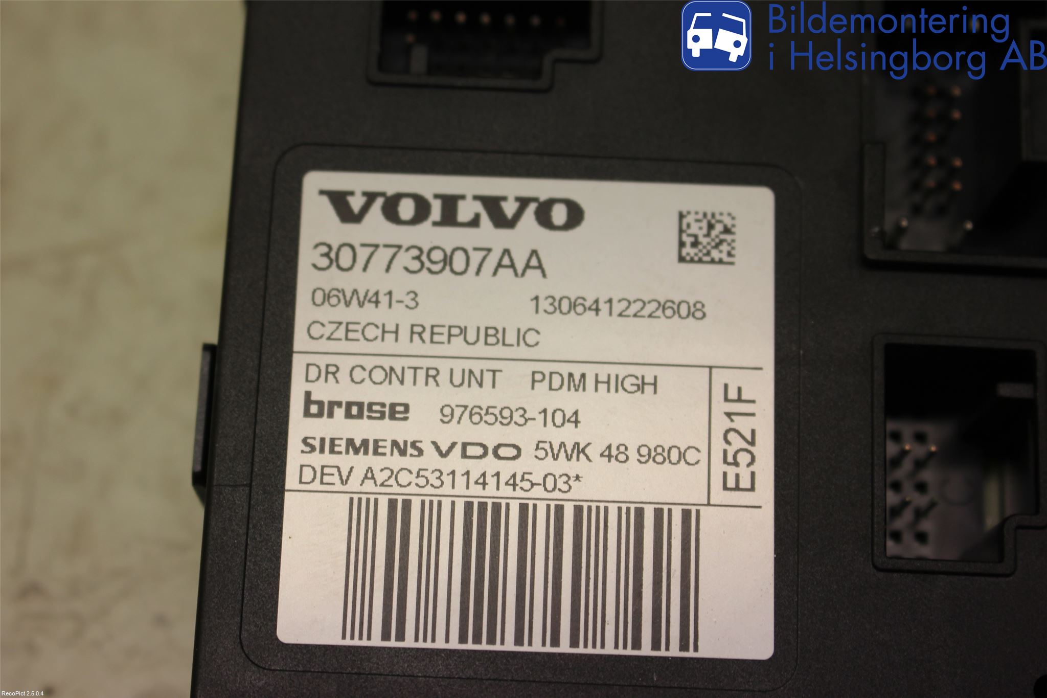 Volvo S40 04-07 Fönsterhissmotor