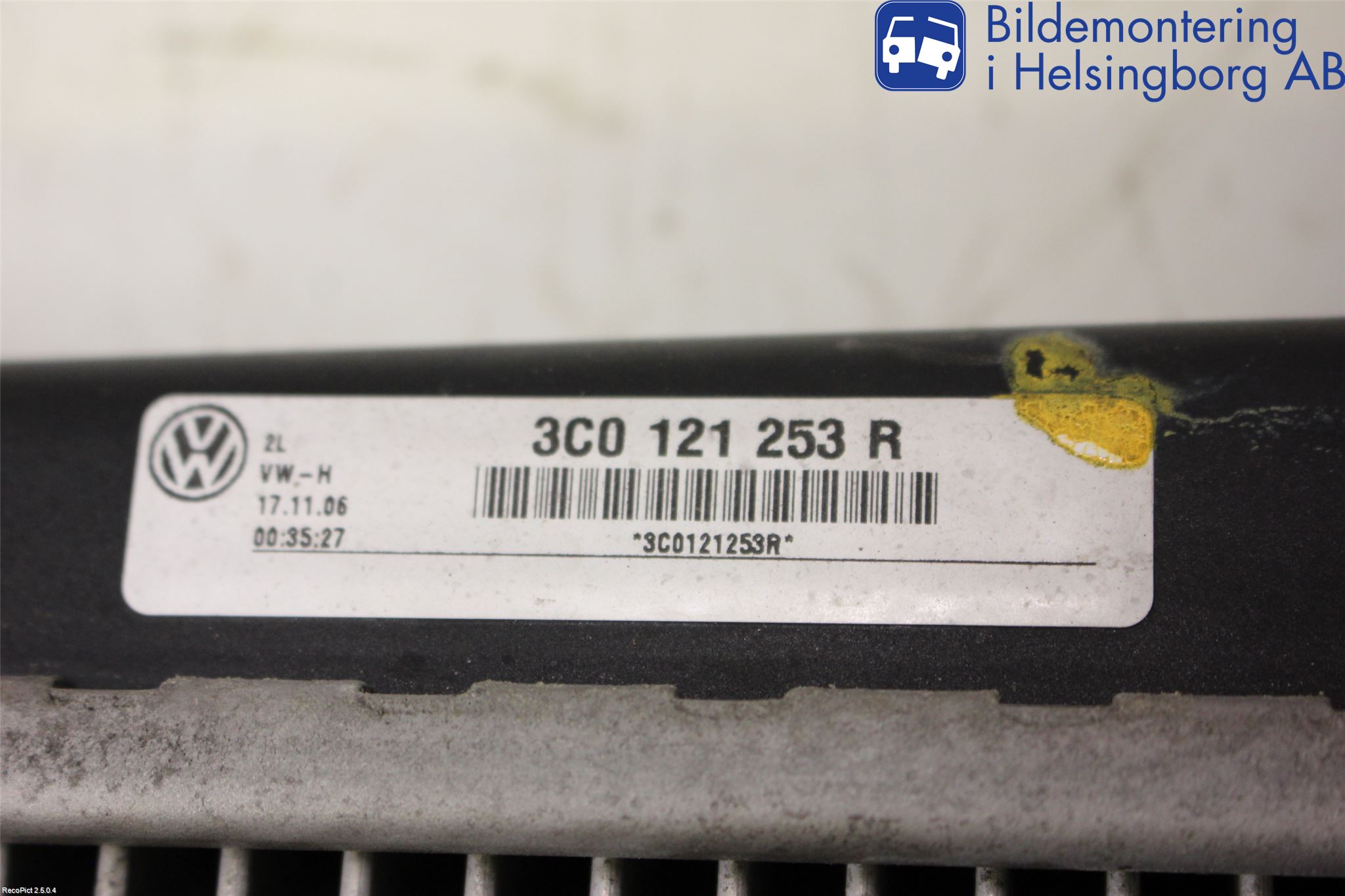 Volkswagen VW PASSAT 05-11 Kylare Man