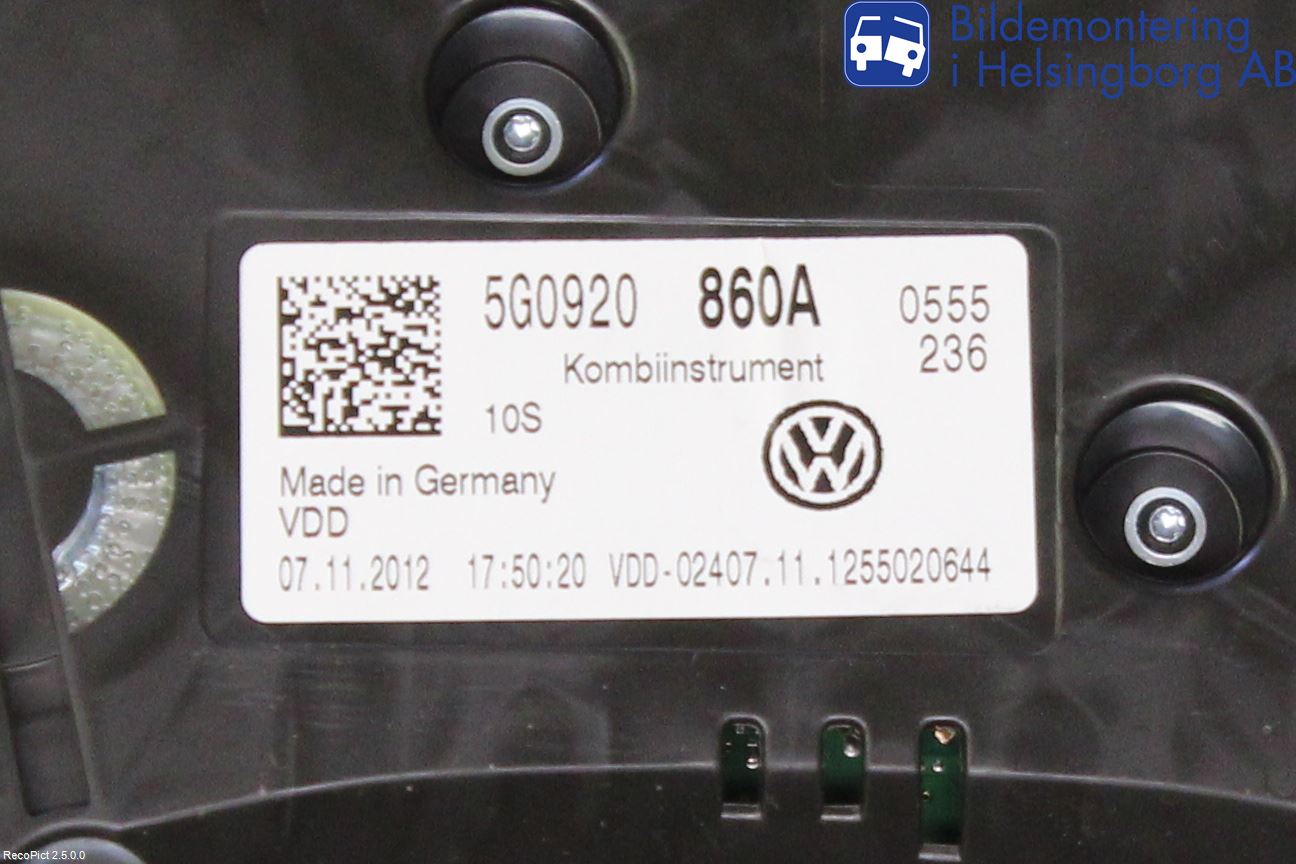Volkswagen VW GOLF / E-GOLF VII 13-20 Instrument Komb