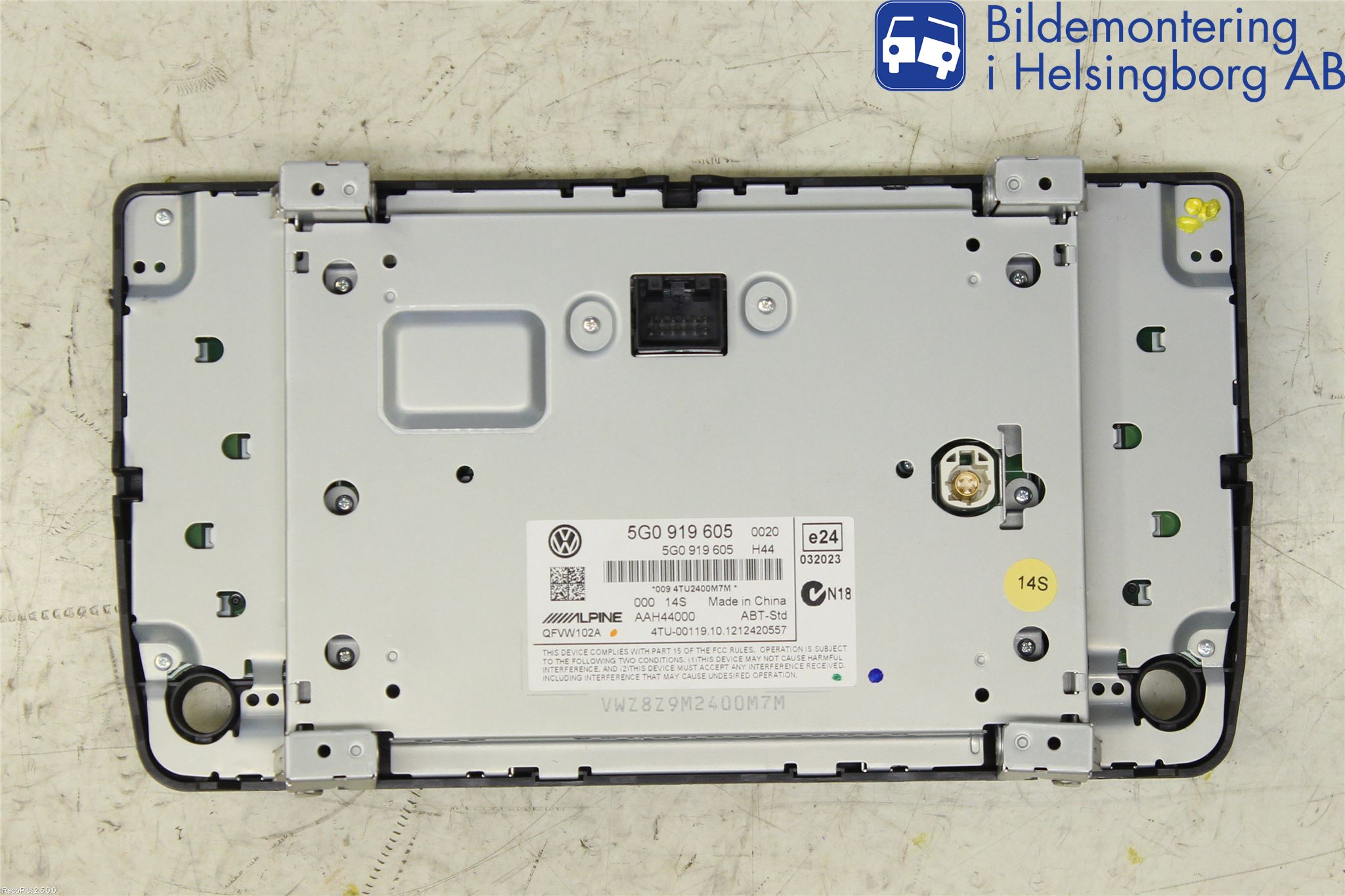 Volkswagen VW GOLF / E-GOLF VII 13-20 Multifunktionsdisplay