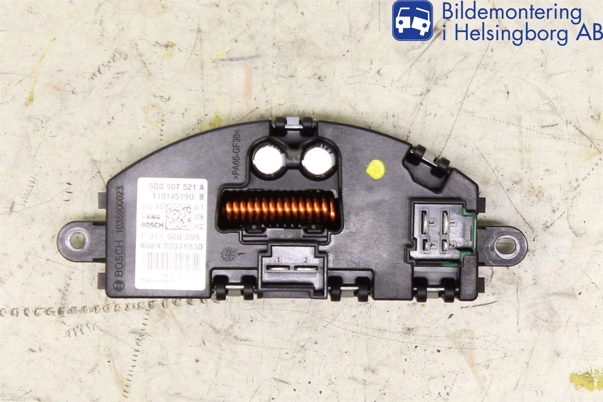 Volkswagen VW GOLF / E-GOLF VII 13-20 Värmefläktsmotstånd