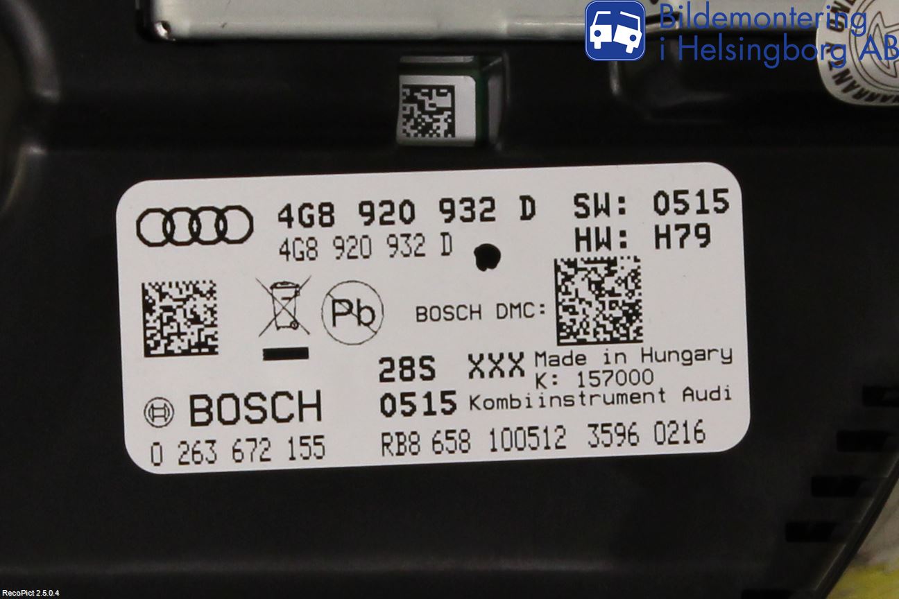 Audi A6/S6 4G 11-18 Instrument Komb