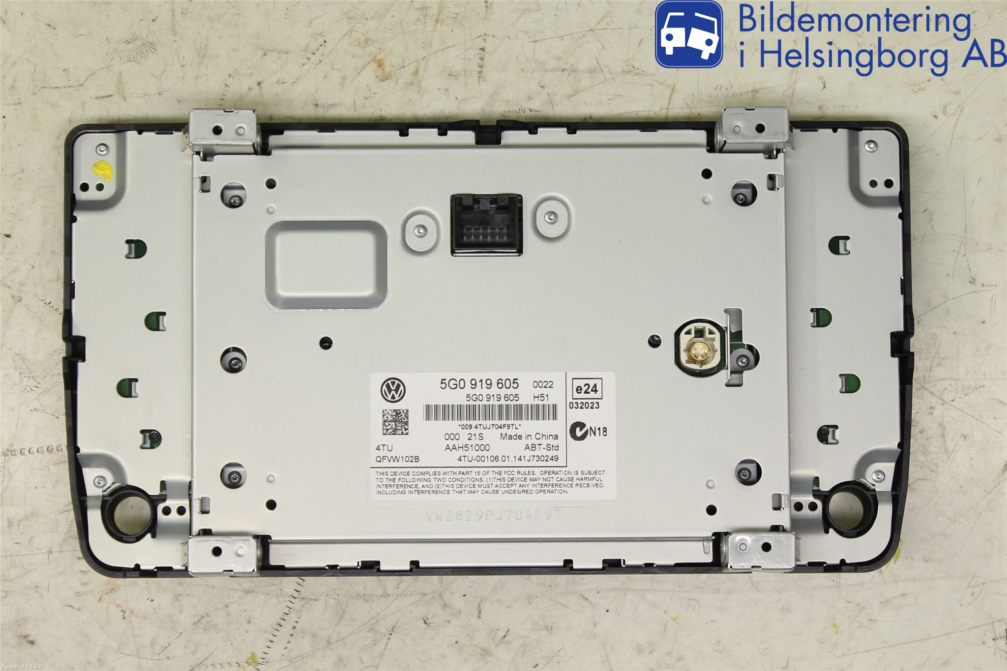 Volkswagen VW GOLF / E-GOLF VII 13-20 Multifunktionsdisplay