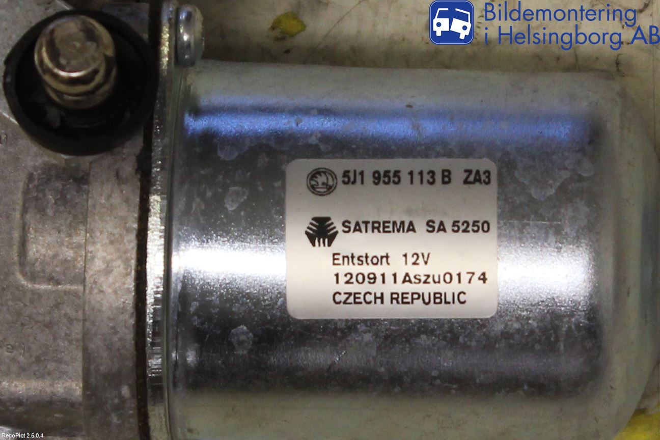 Skoda FABIA 07-14 Torkarmotor Vindruta