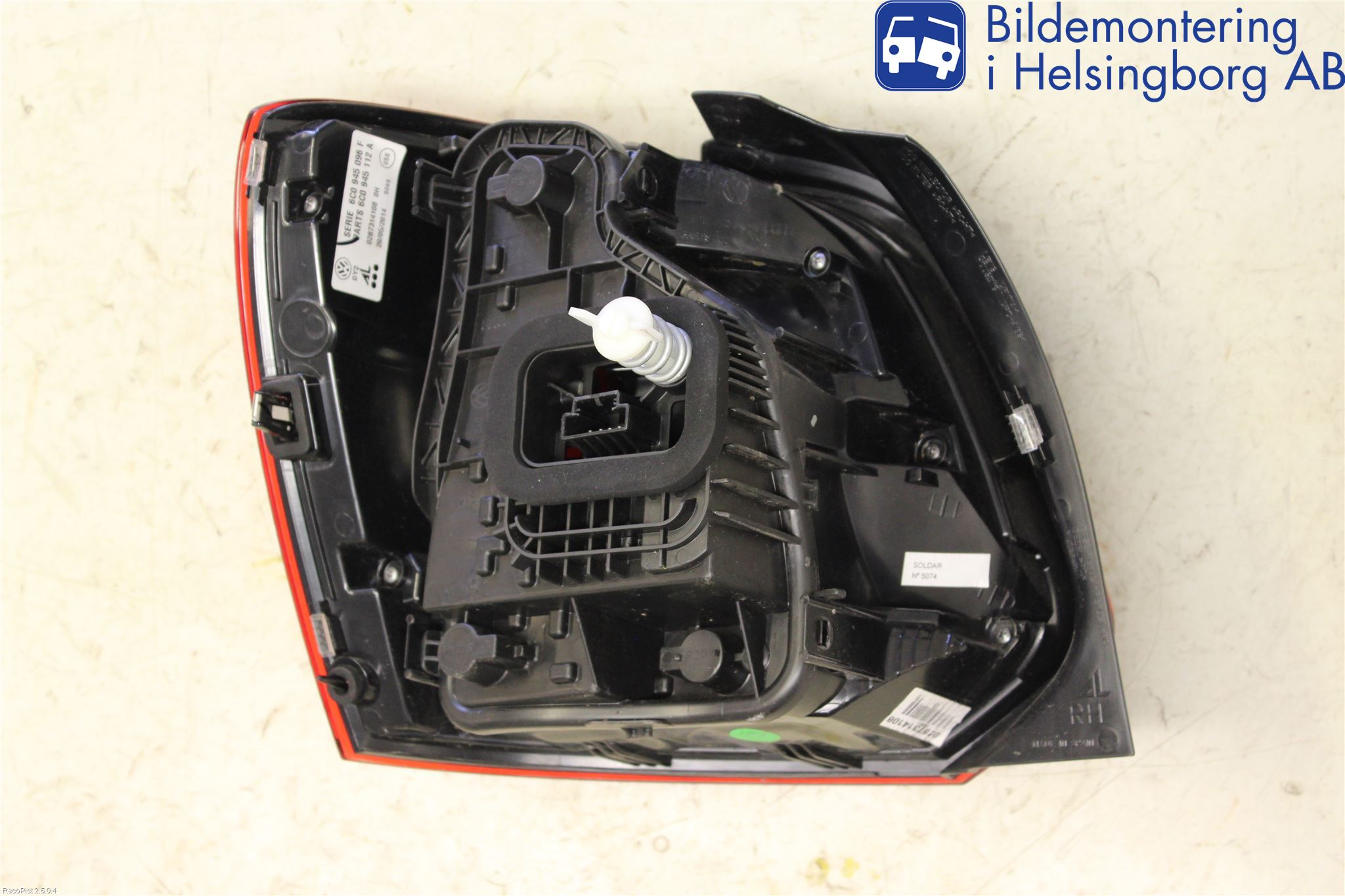 Volkswagen VW POLO 10-17 Bakljus Höger