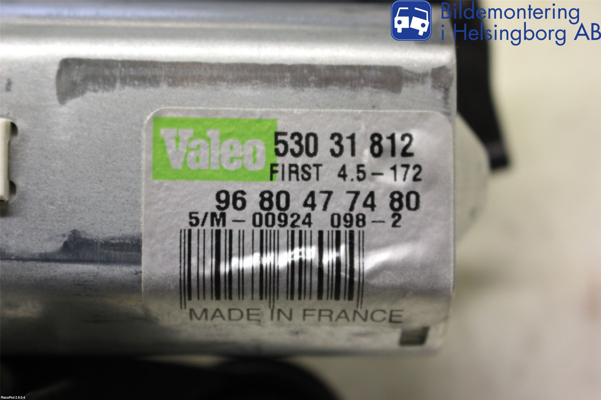 Peugeot 3008 09-16 Torkarmotor Baklucka