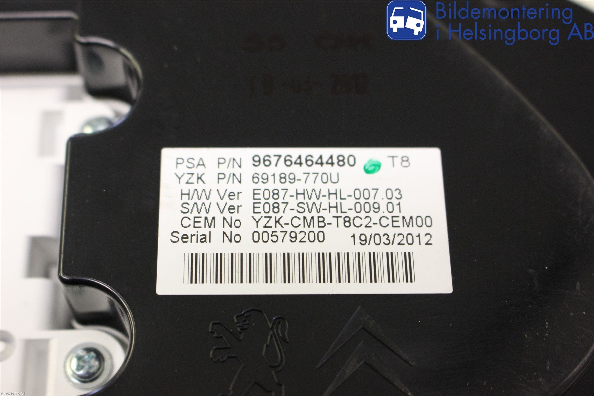 Peugeot 3008 09-16 Instrument Komb