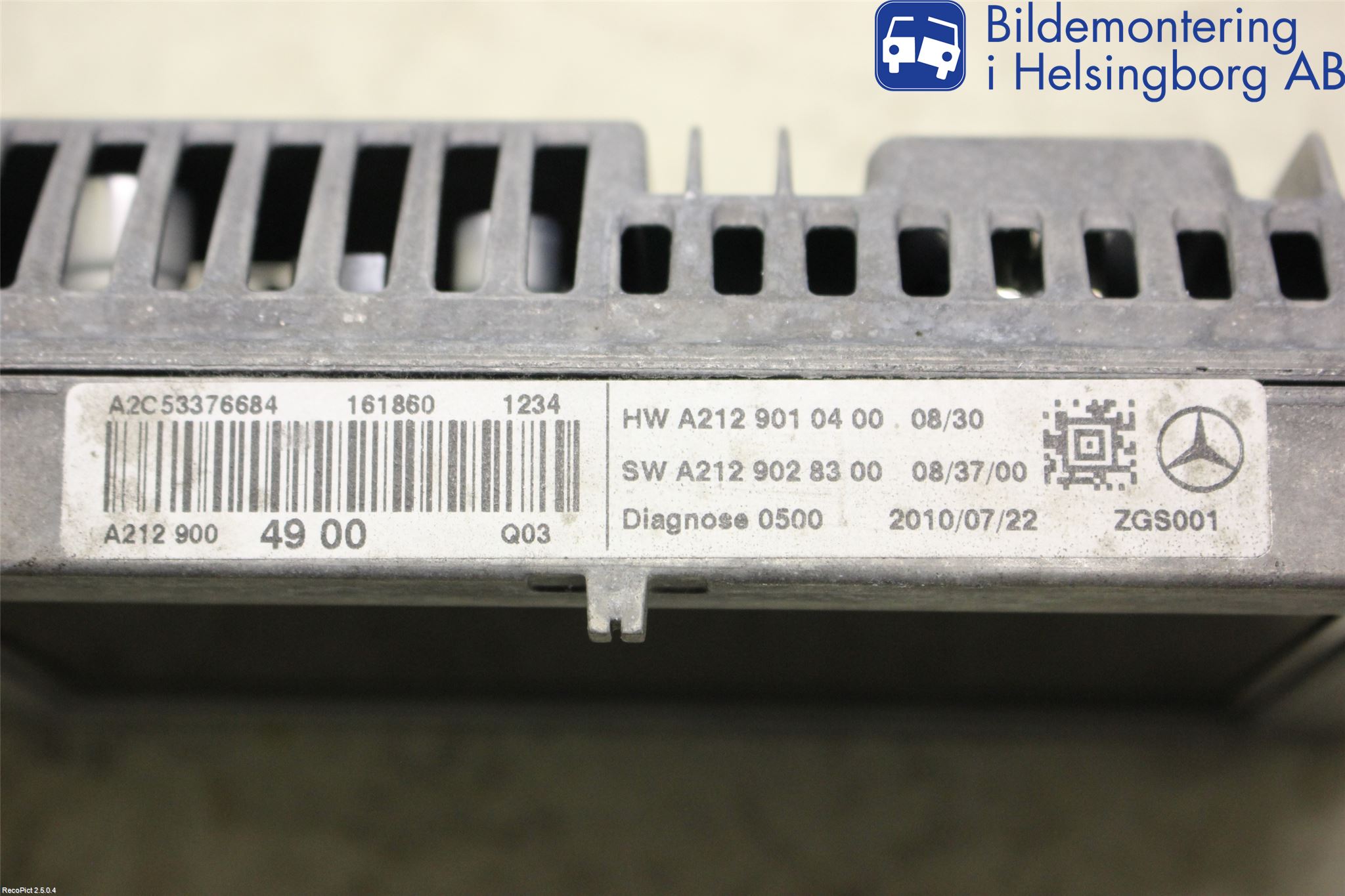 Mercedes-Benz MB E-KLASS (W212) 09-16 Kontrolldisplay