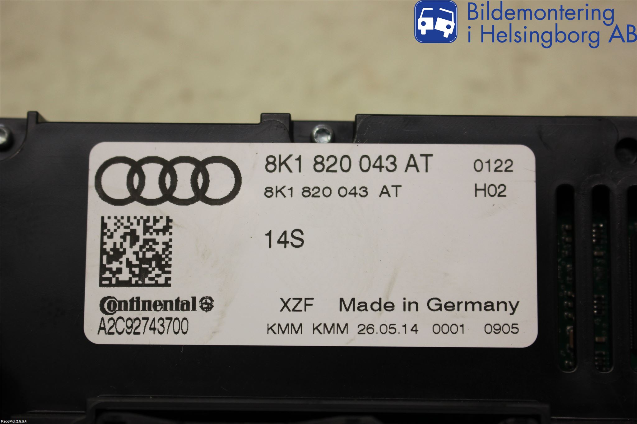 Audi A4 12-15 Ac Styrenhet Ac Manöveren