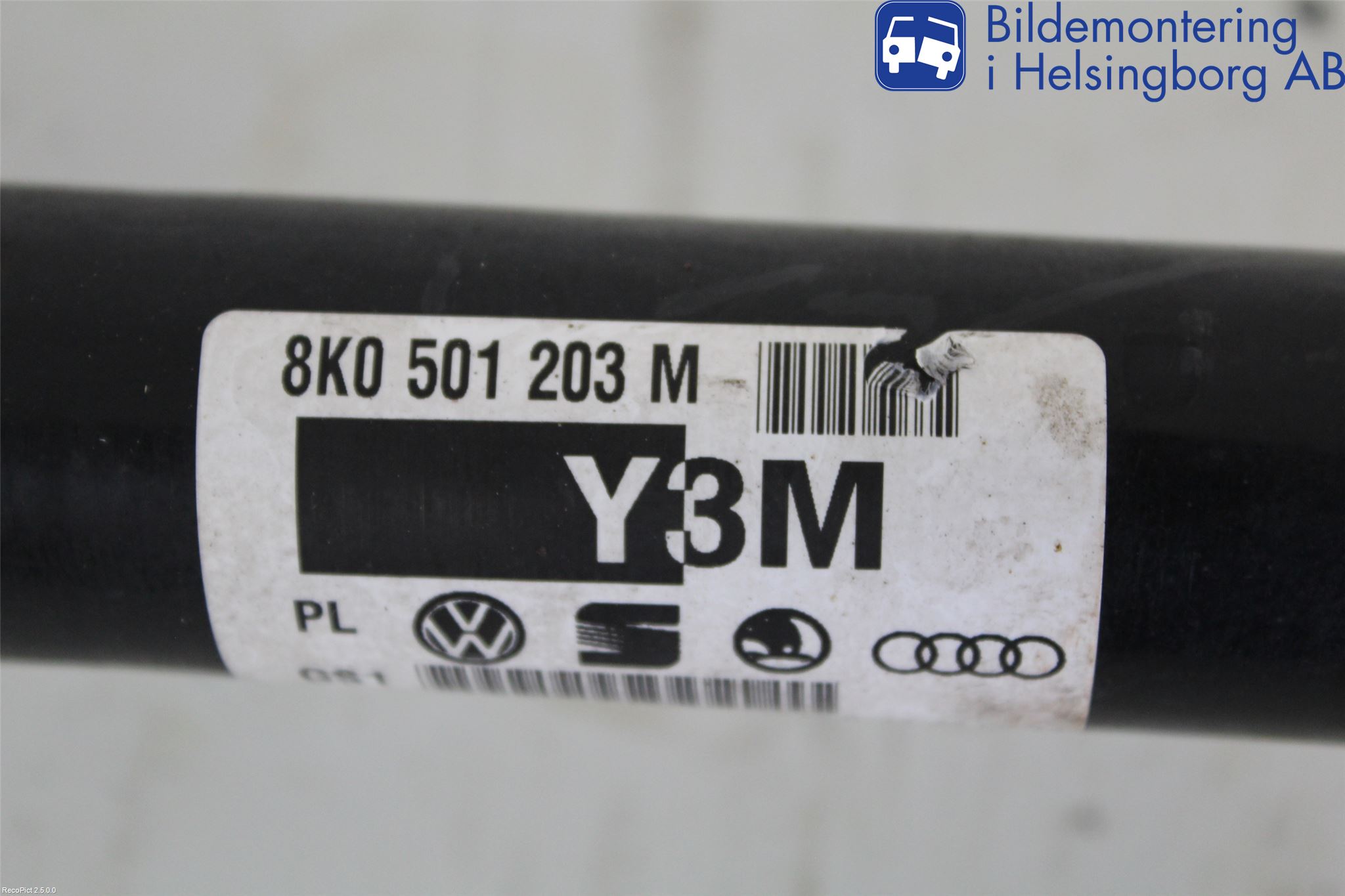 Audi A4 12-15 Drivaxel Bak Höger