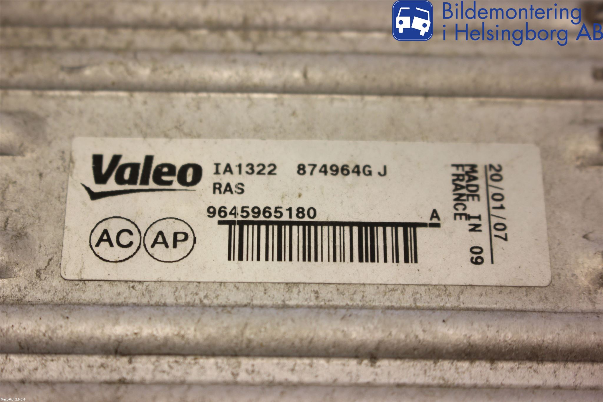 Peugeot PARTNER   03-08 Laddluft-Intercooler Kyl