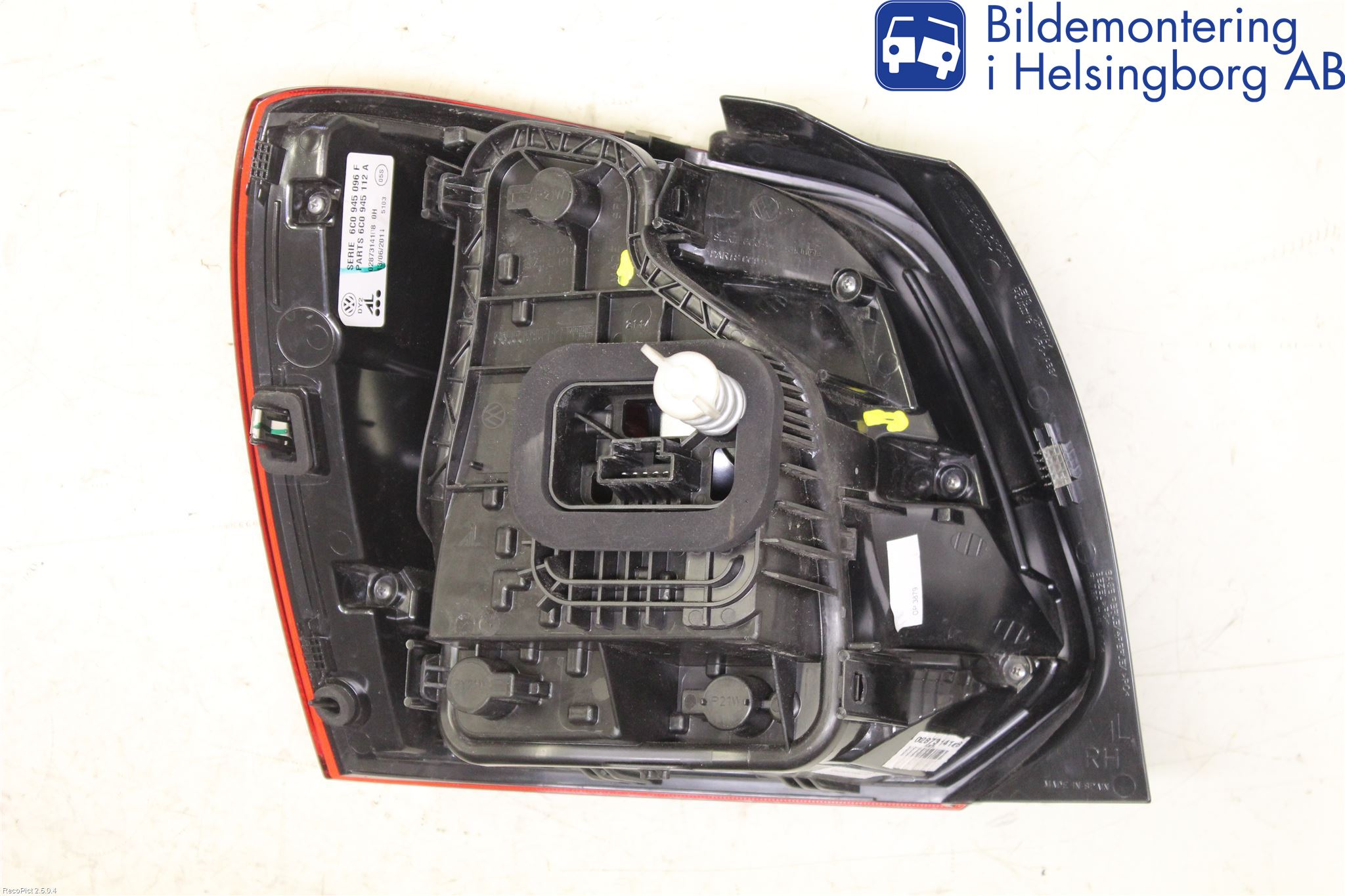 Volkswagen VW POLO 10-17 Bakljus Höger