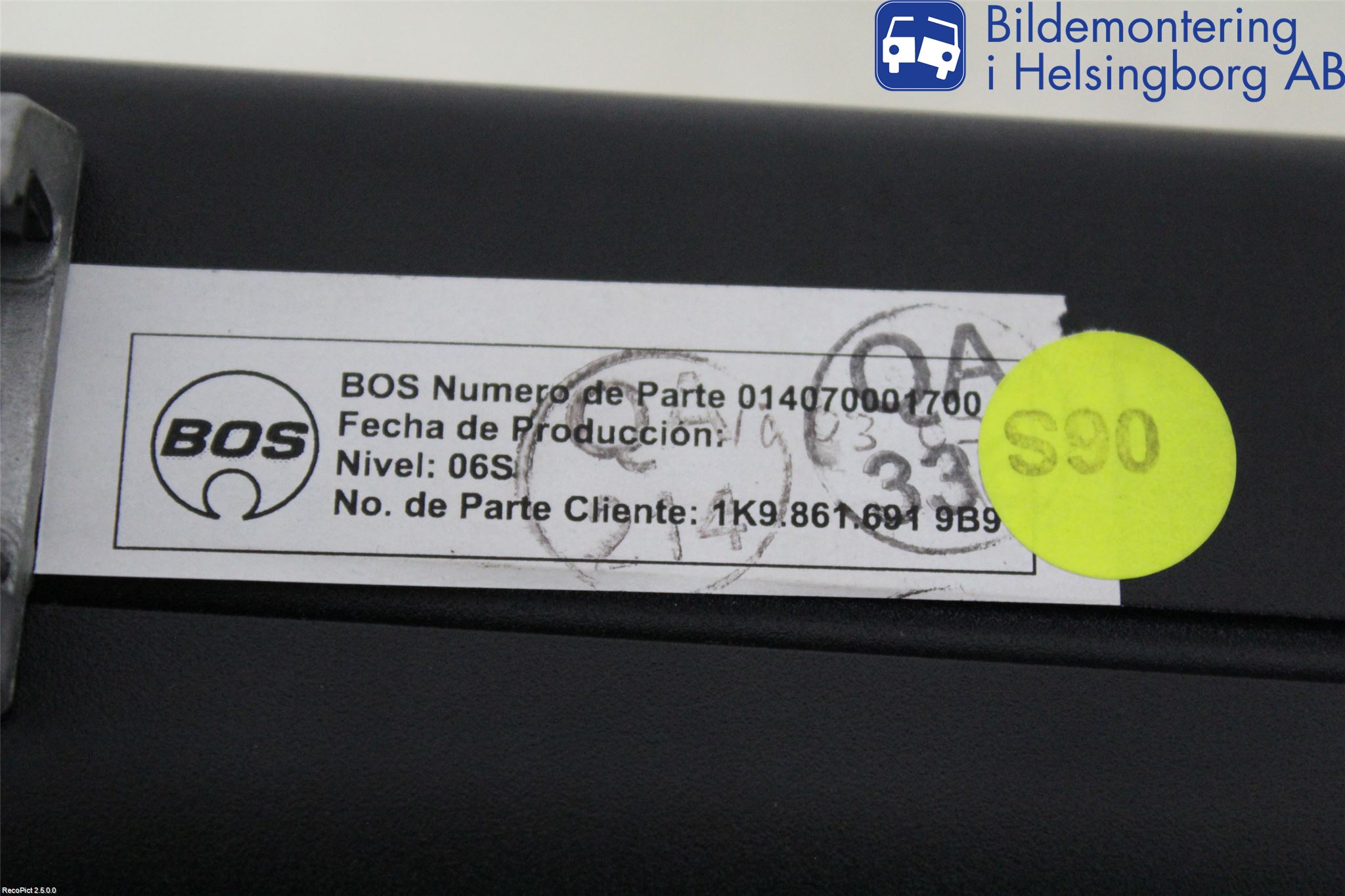 Volkswagen VW GOLF V 04-09 Lastförskjutningsskydd-Galler