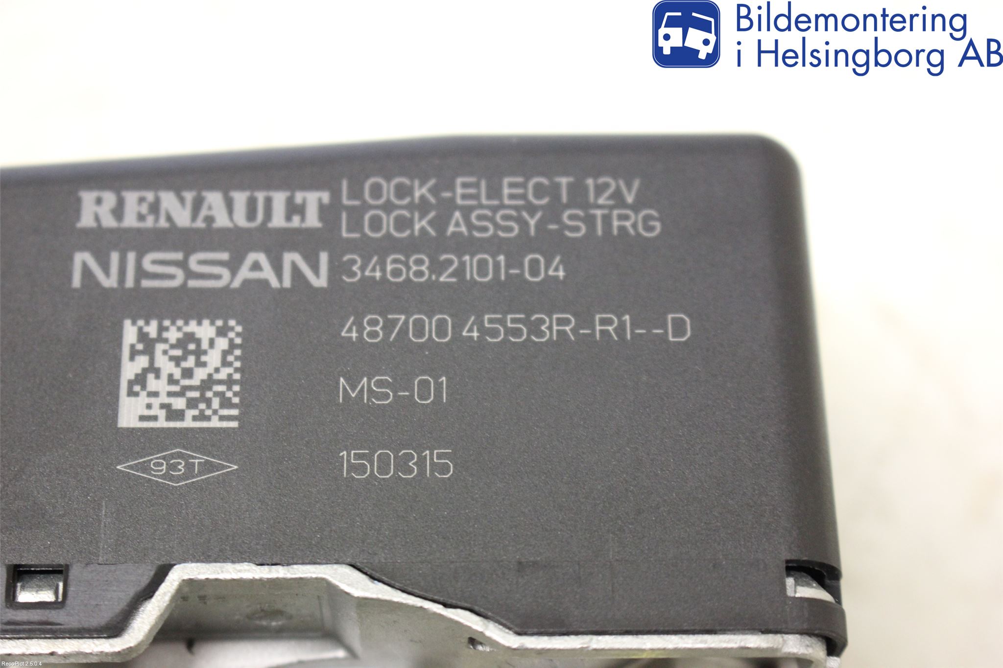 Nissan QASHQAI 14-17 Rattlås-Tändlås Elektrisk