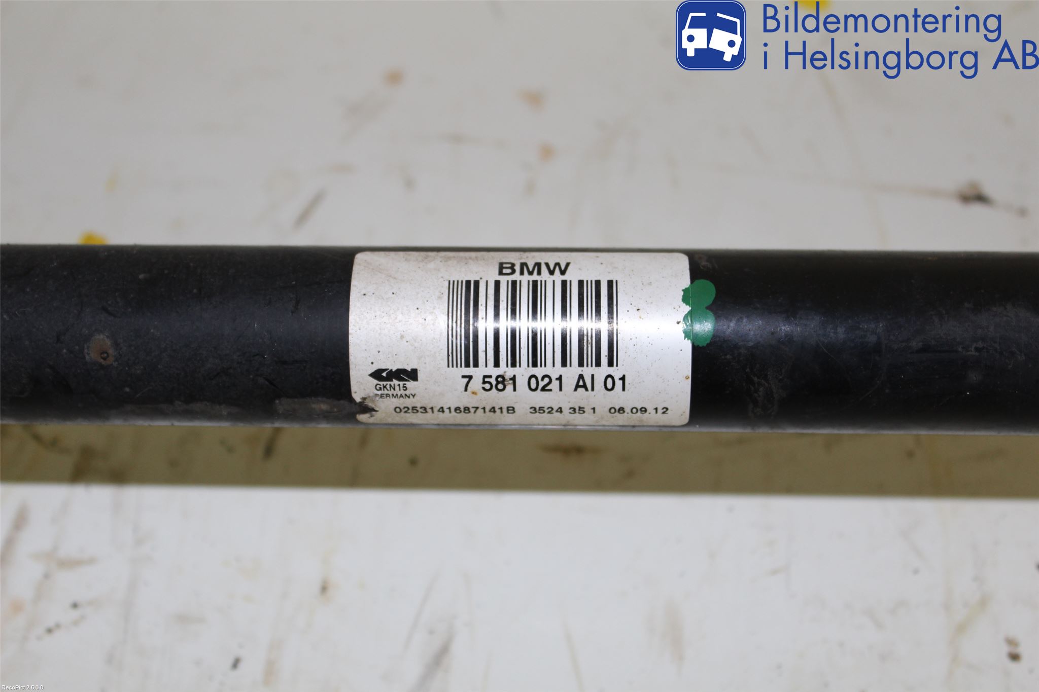BMW 5 F10/F11/F18 09-17 Drivaxel Bak Vänster